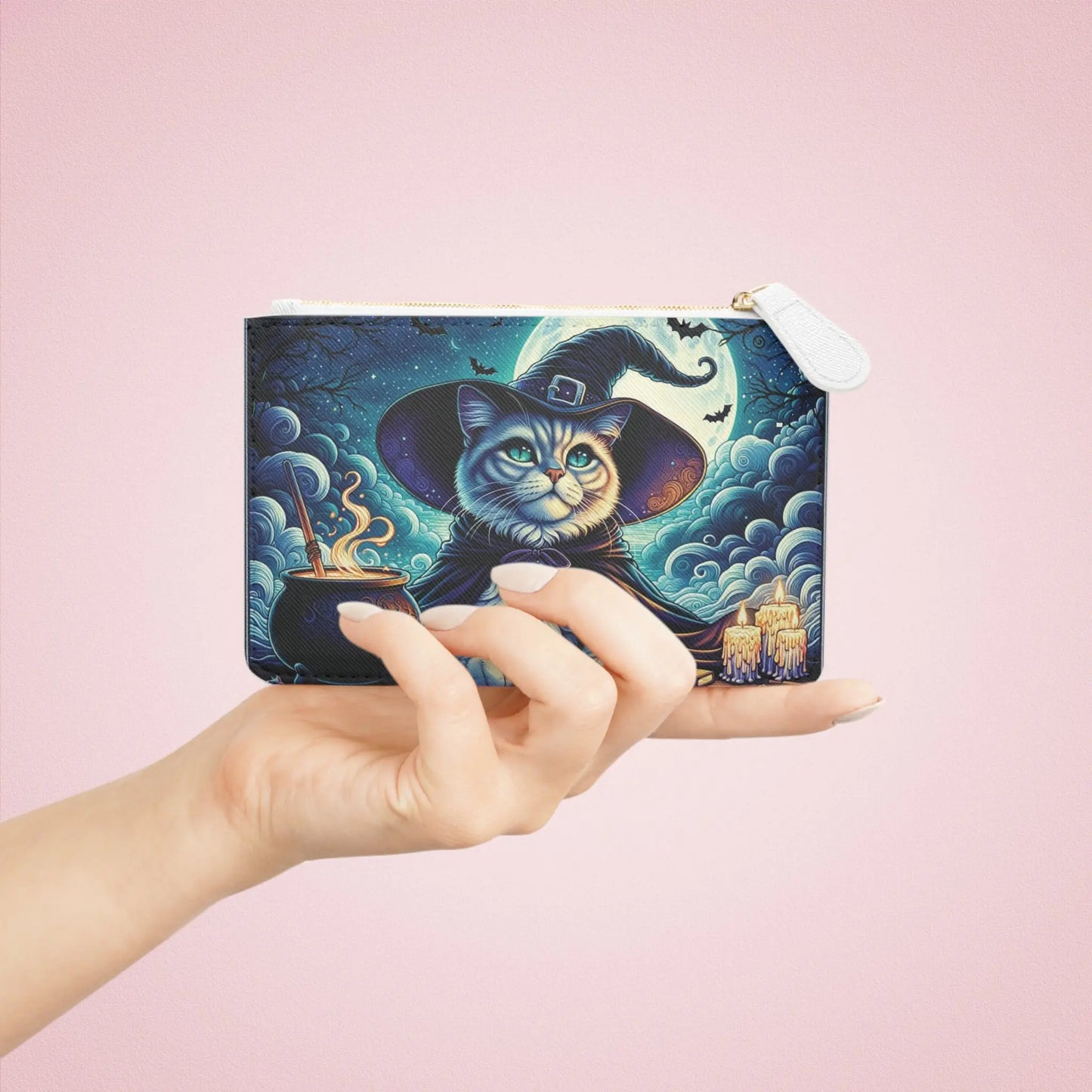 Cat Witch Potion Maker- Mini Clutch Bag   