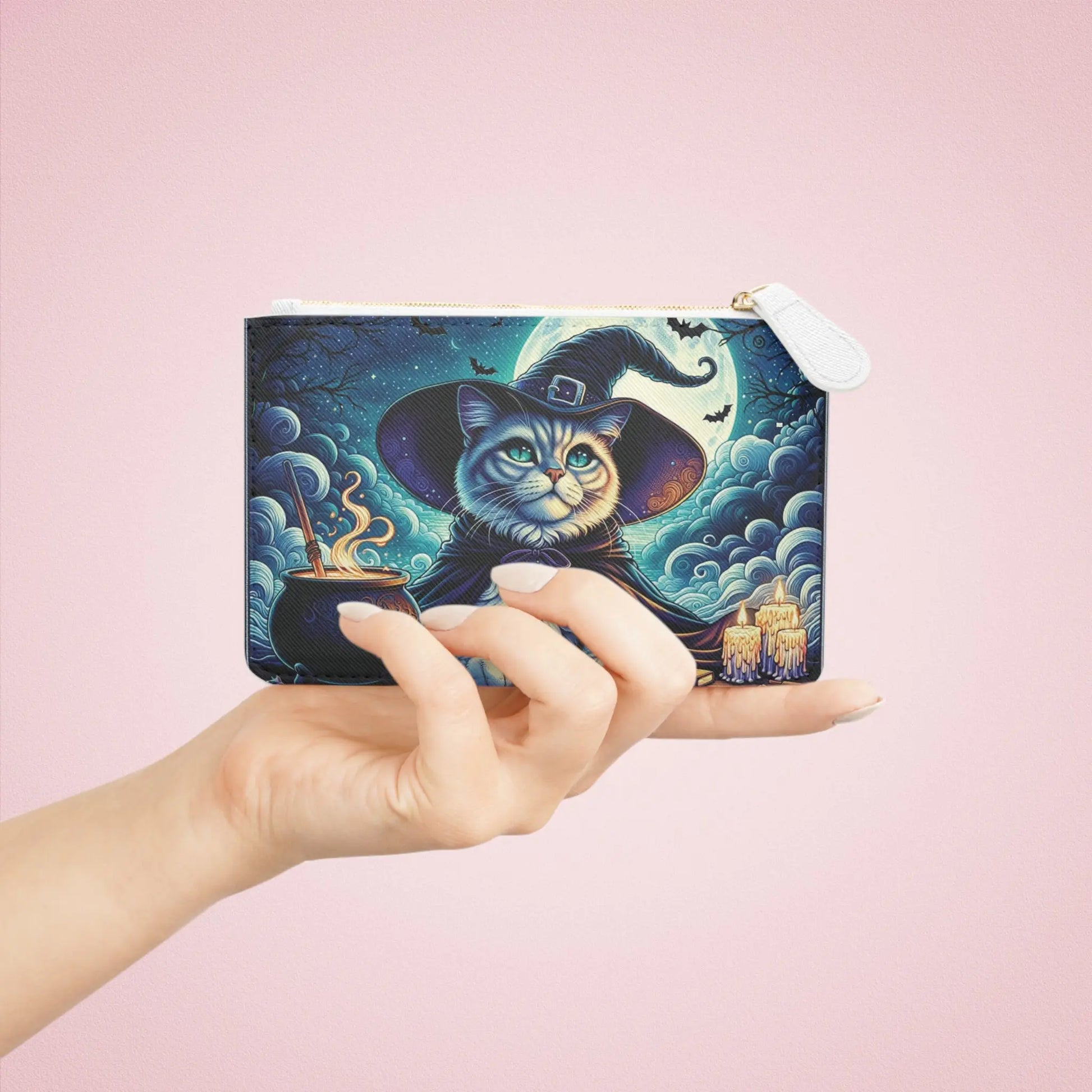 Cat Witch Potion Maker- Mini Clutch Bag   