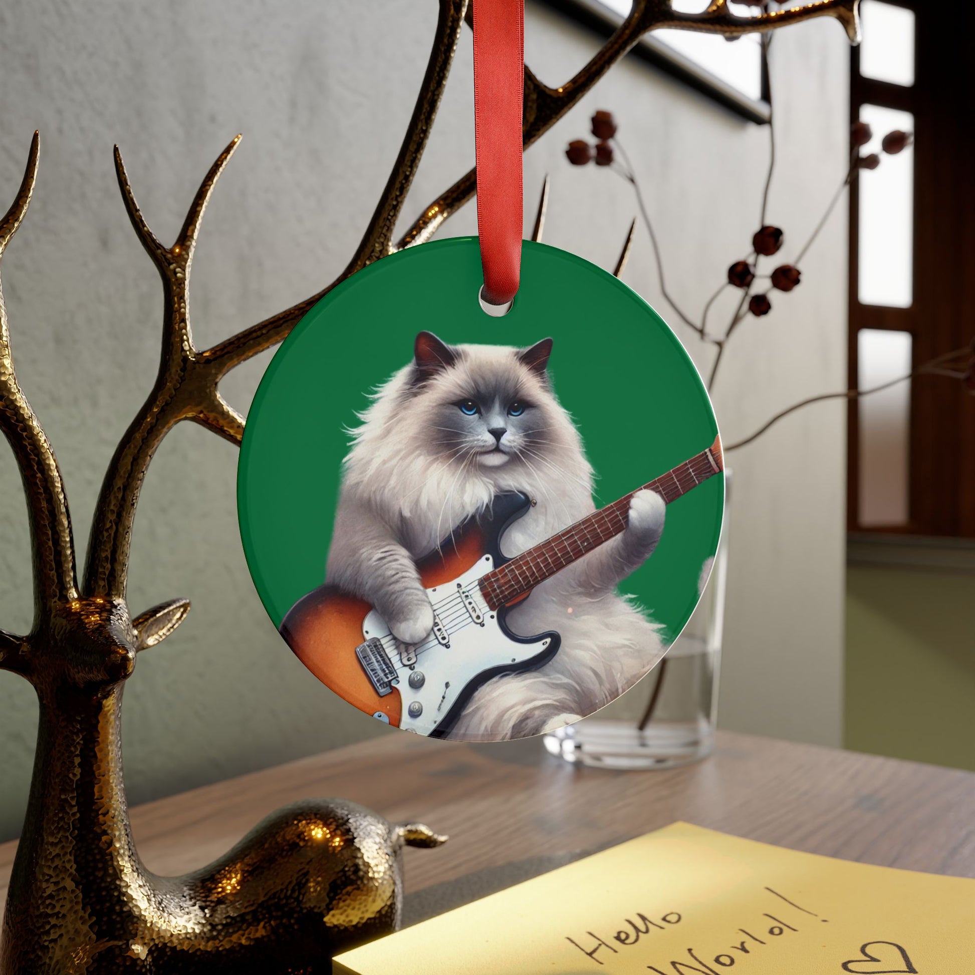 Guitar - Cat Musician - Ornament   