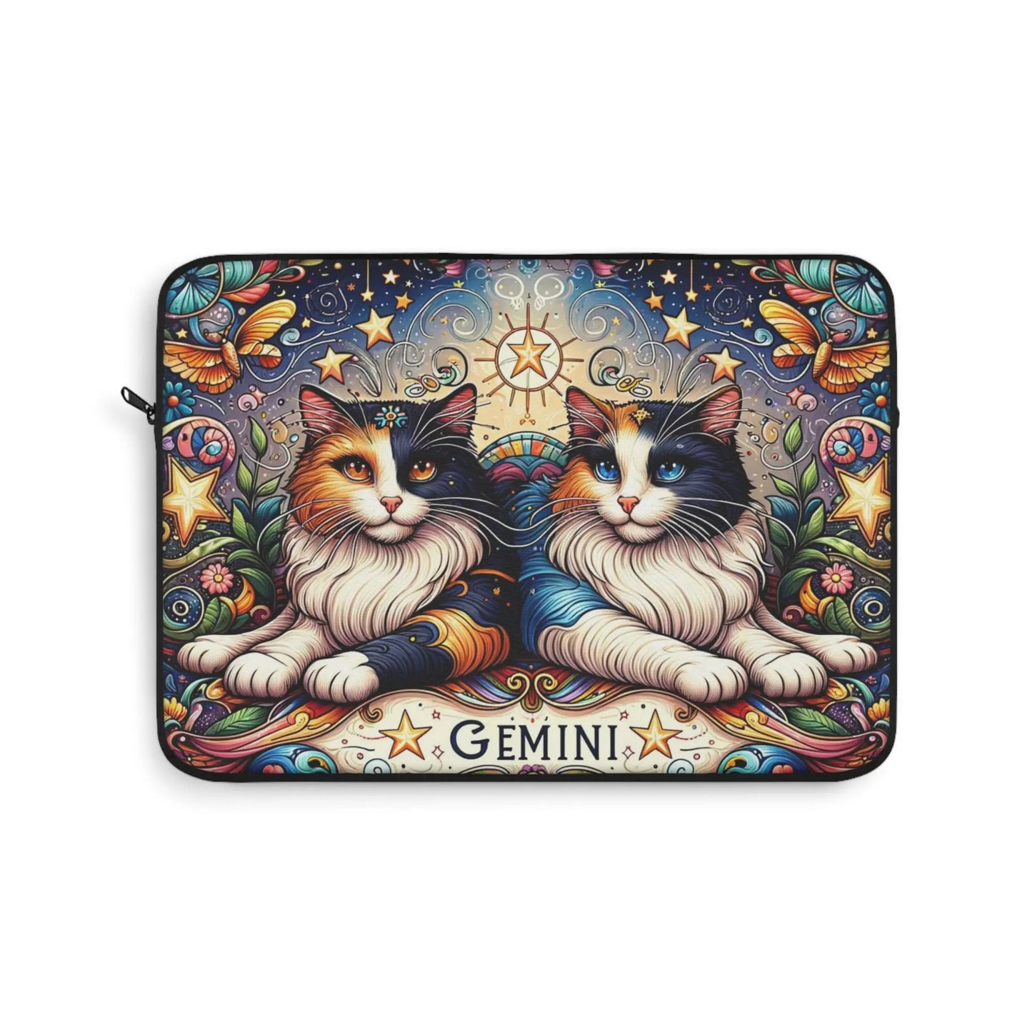 Gemini Zodiac - Cat Lover - Laptop Sleeve   