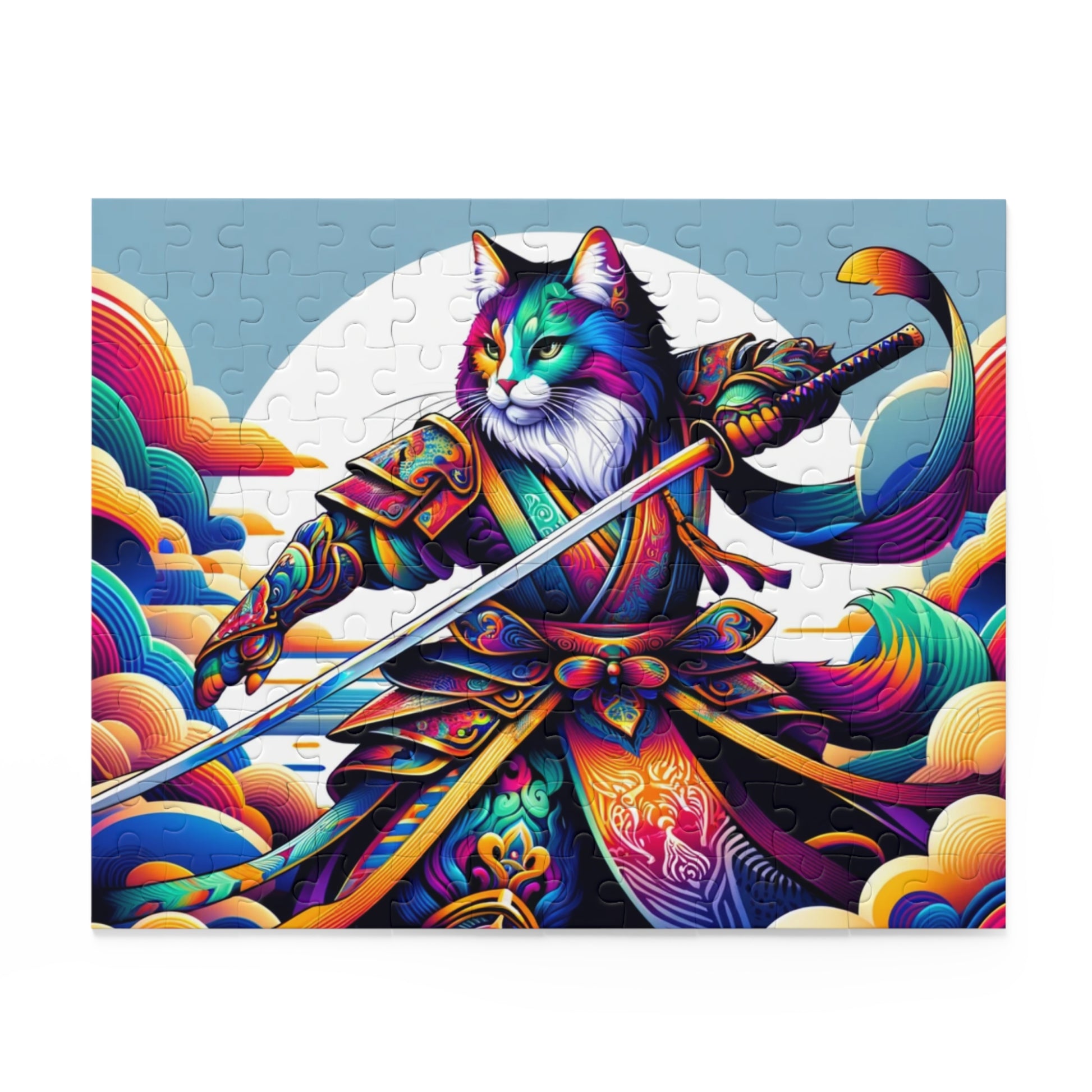 Cat Sky Warrior - Puzzle - Cat Unicorn Gift 120, 252, or 500 -piece options   