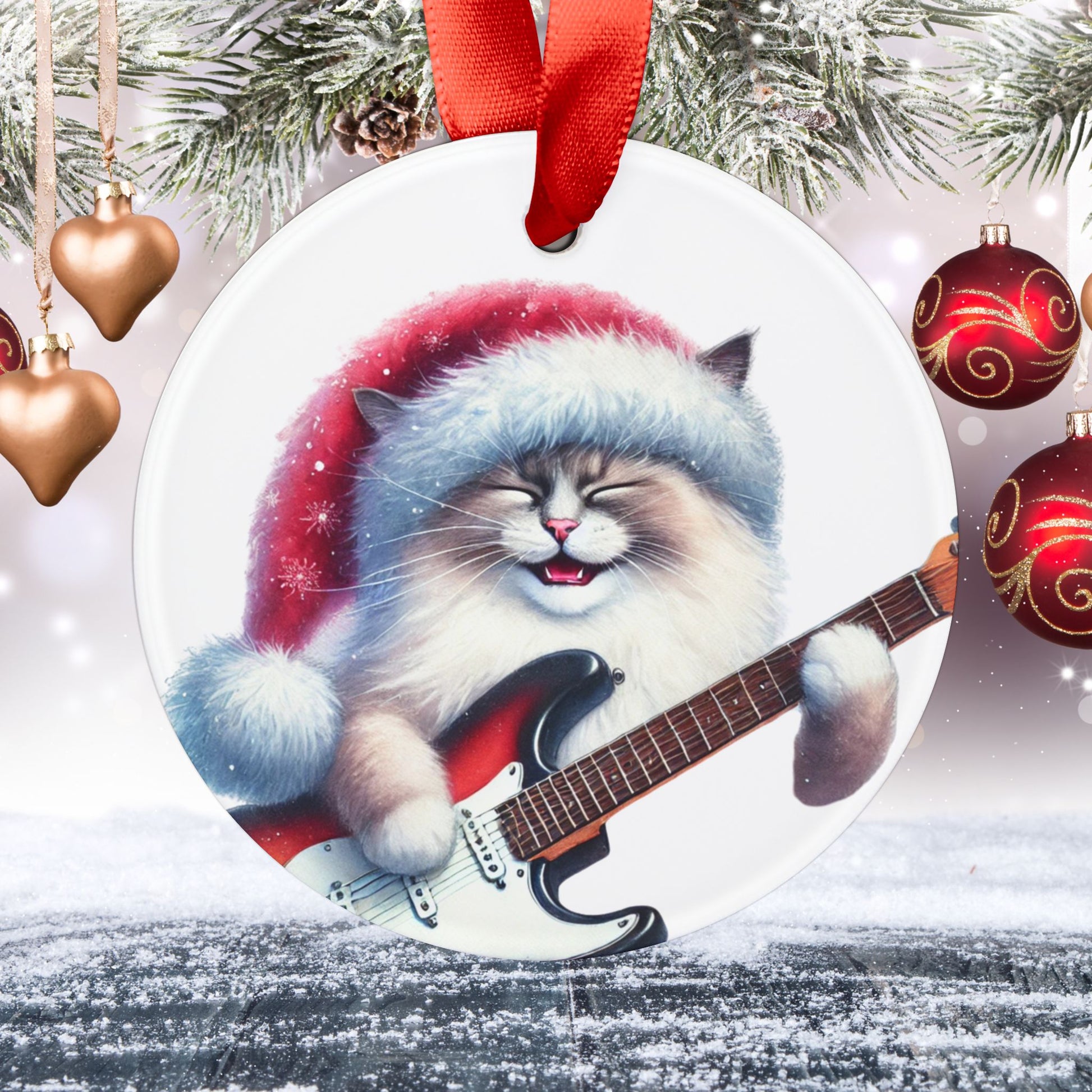 Christmas Rock - Cat Lover - Ornament   