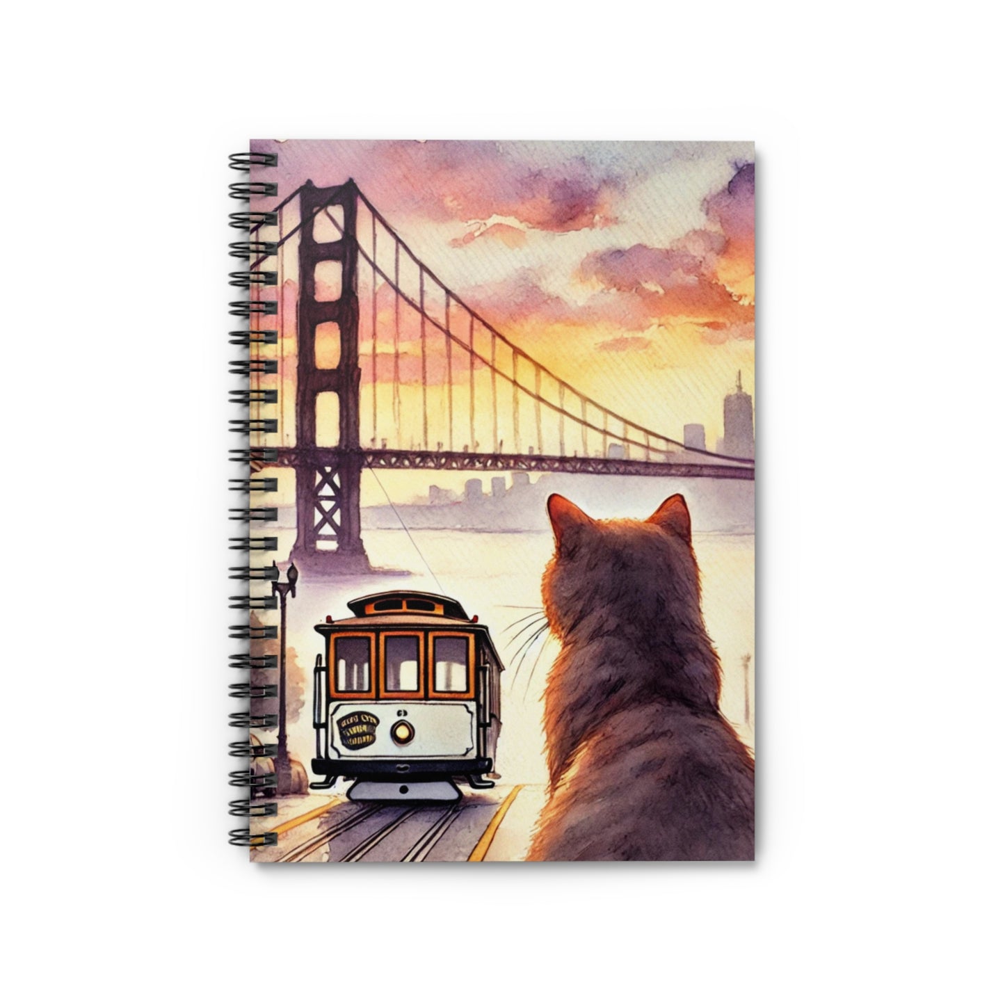 San Francisco - Cat Lover - Spiral Notebook - Ruled Line   