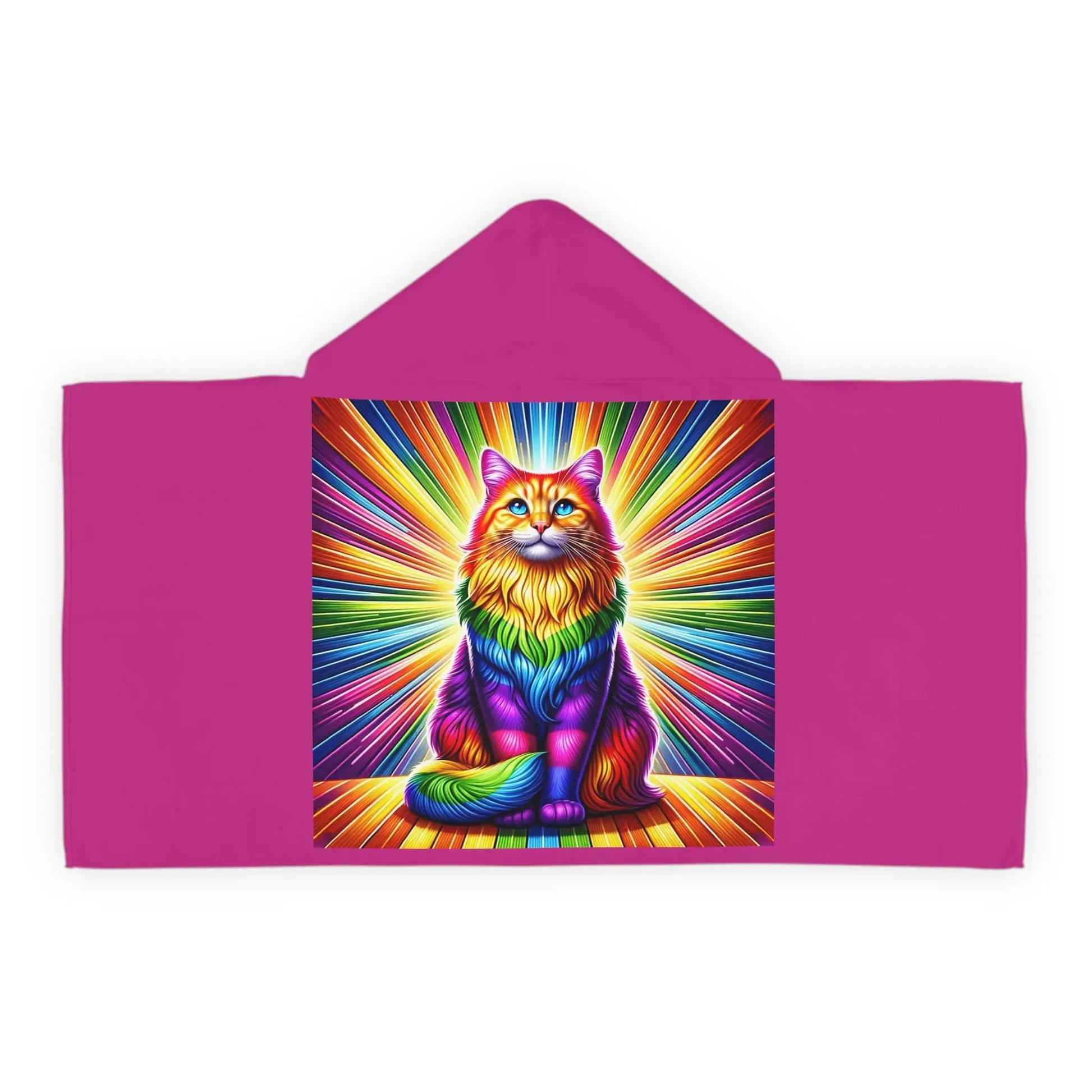 Rainbow Cat - Youth Hooded Towel   