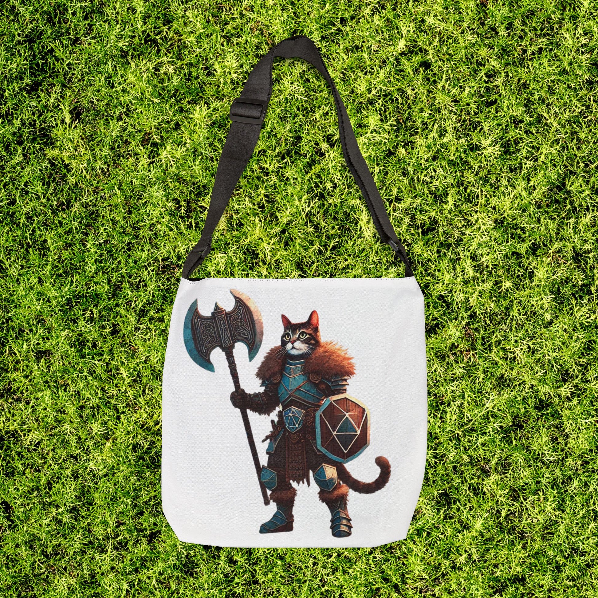 Dungeons and Dragons - Cat Warrior - Adjustable Strap Tote Bag   