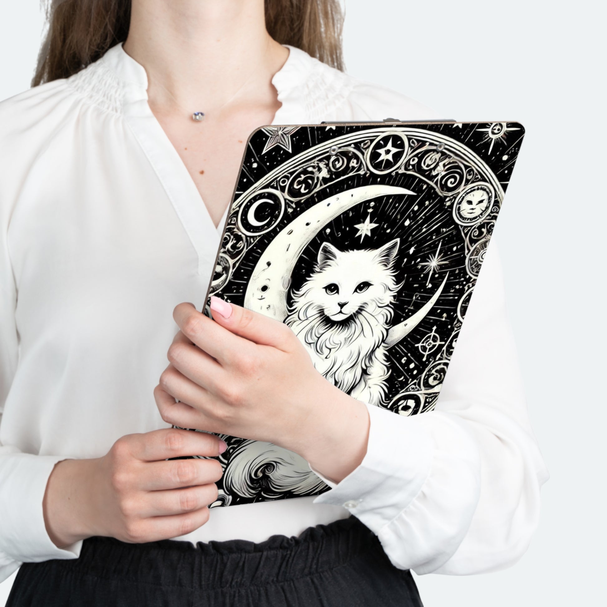 Celestial Cat Moon Tarot Clipboard   