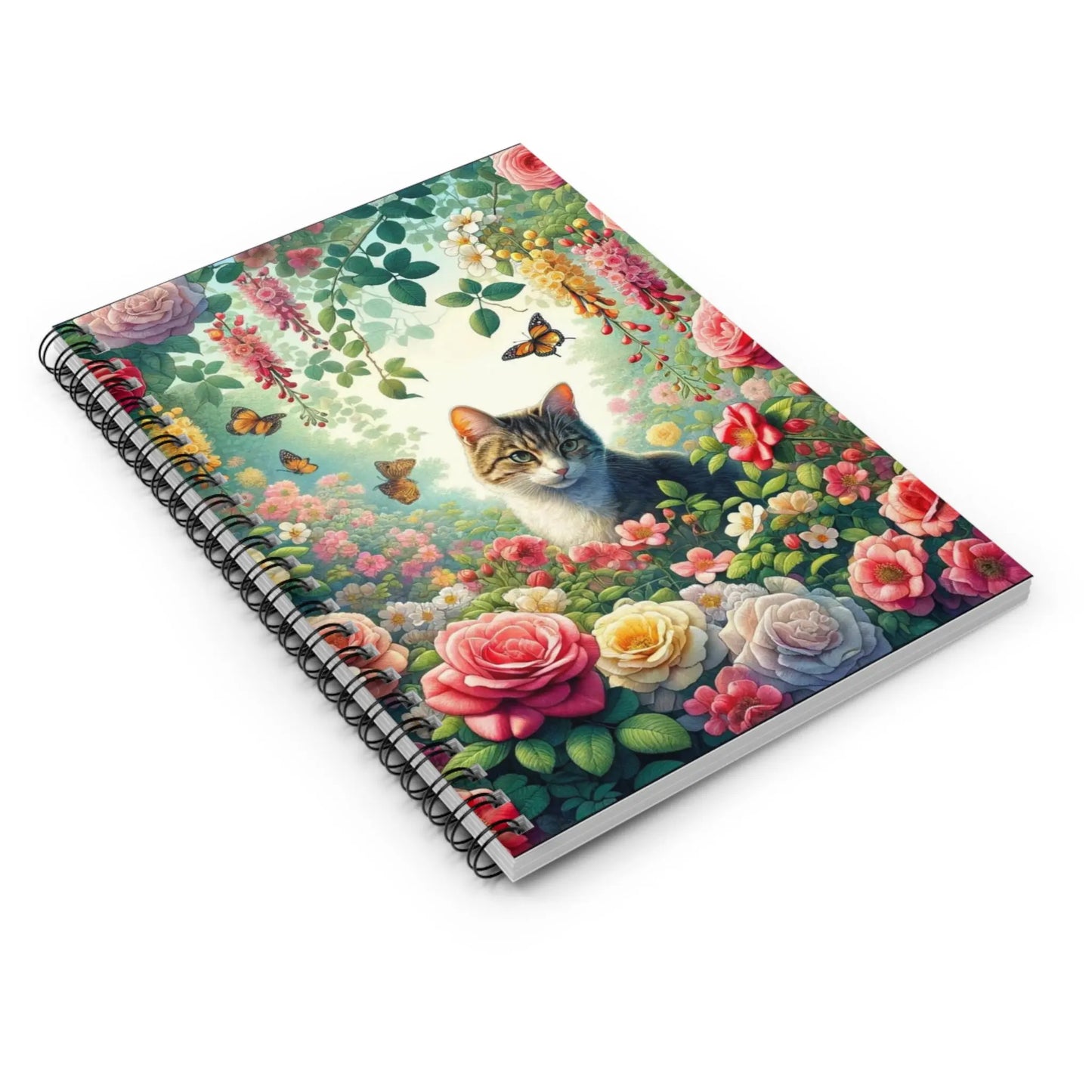 June Birthday Flowers - Spiral Notebook - Ruled Line - Montecore PawPrints