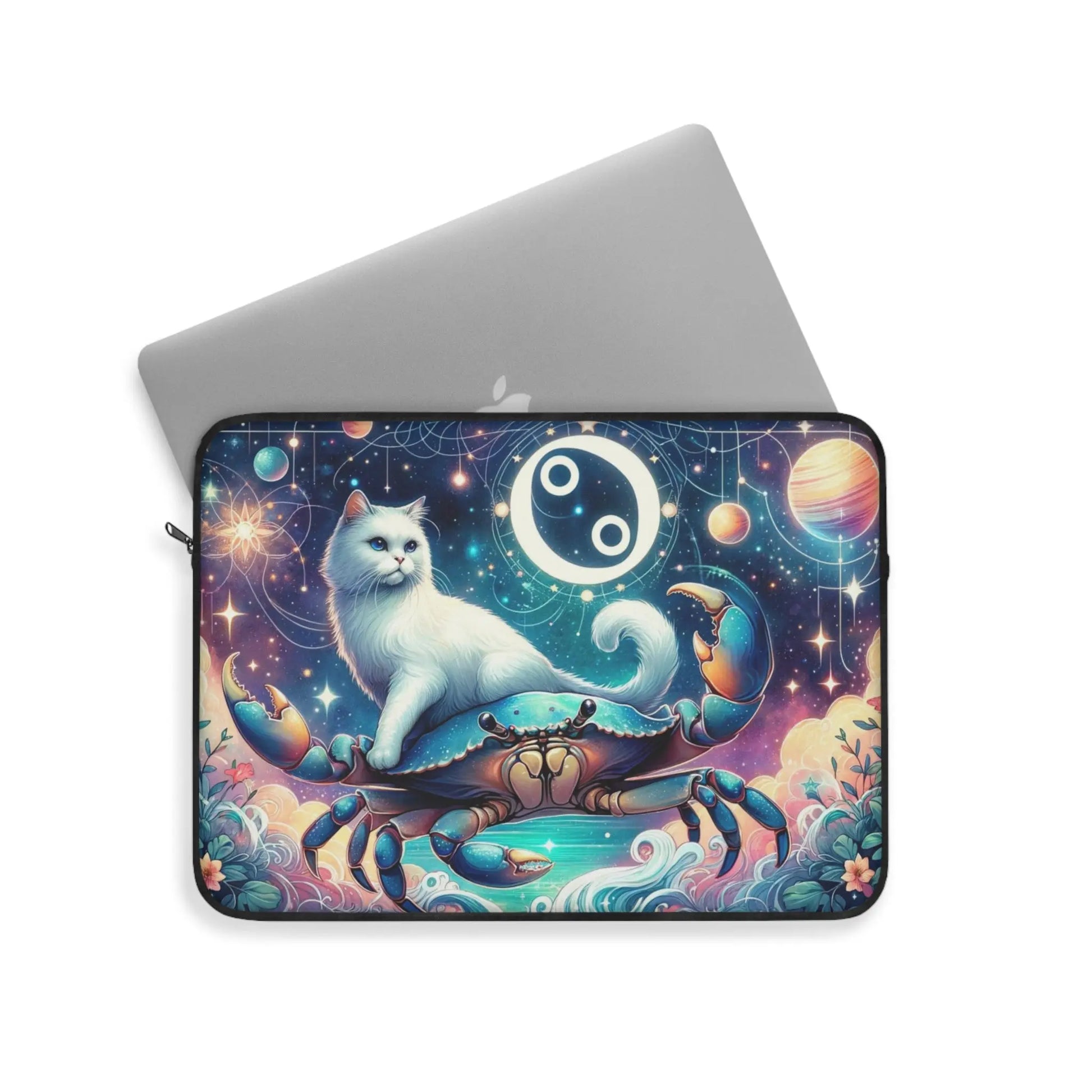 Cancer Crab Zodiac - Cat Lover - Laptop Sleeve   