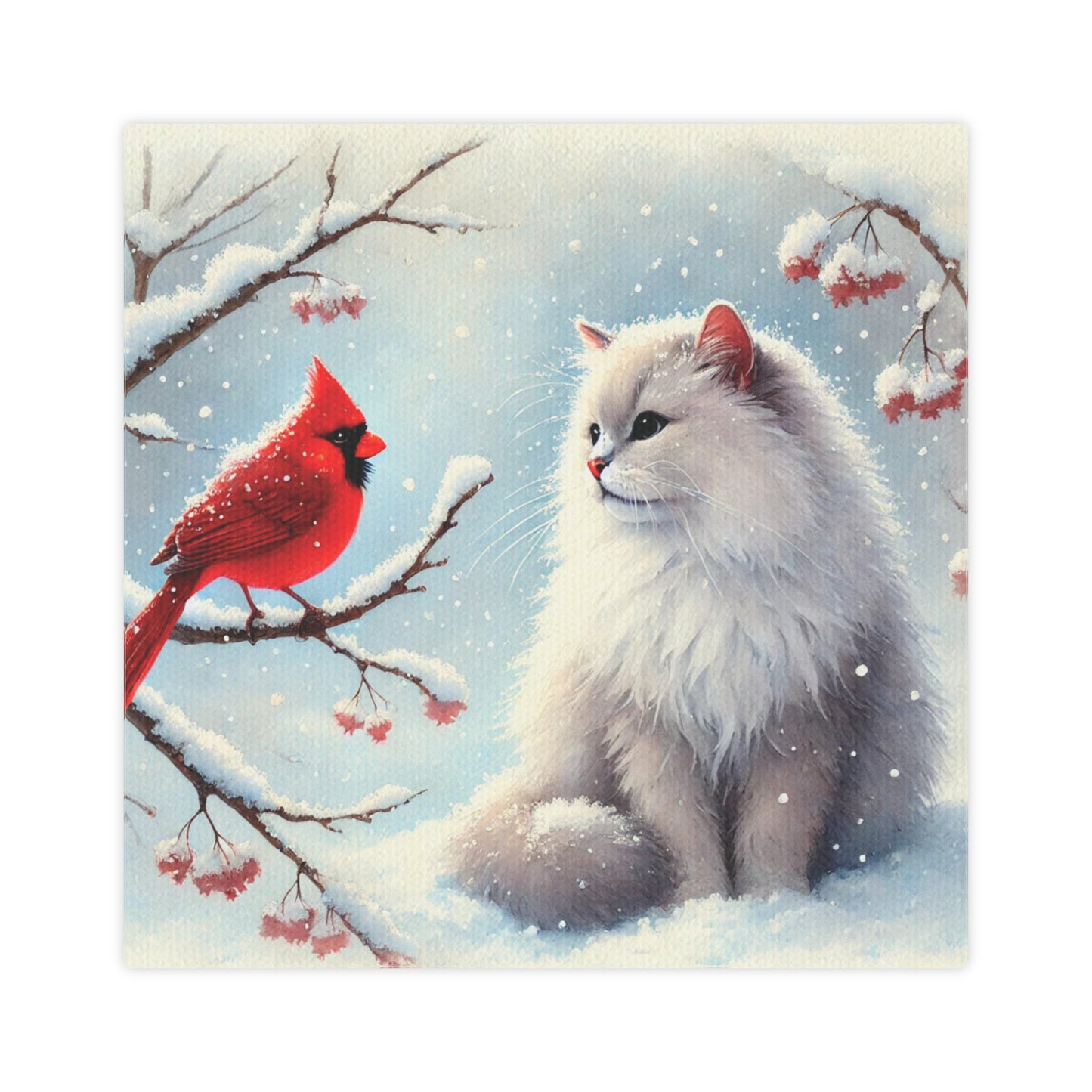 Winter Conversations - Cat Lover - Holiday Decor - Wall Art Decor   