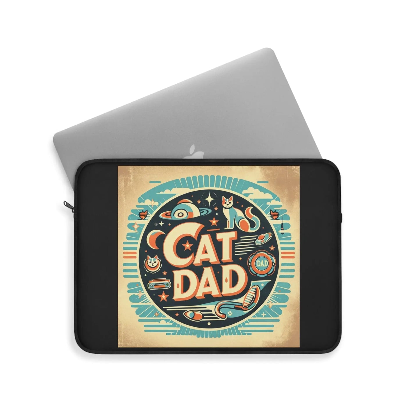 Retro Cat Dad - Laptop Sleeve - Montecore PawPrints