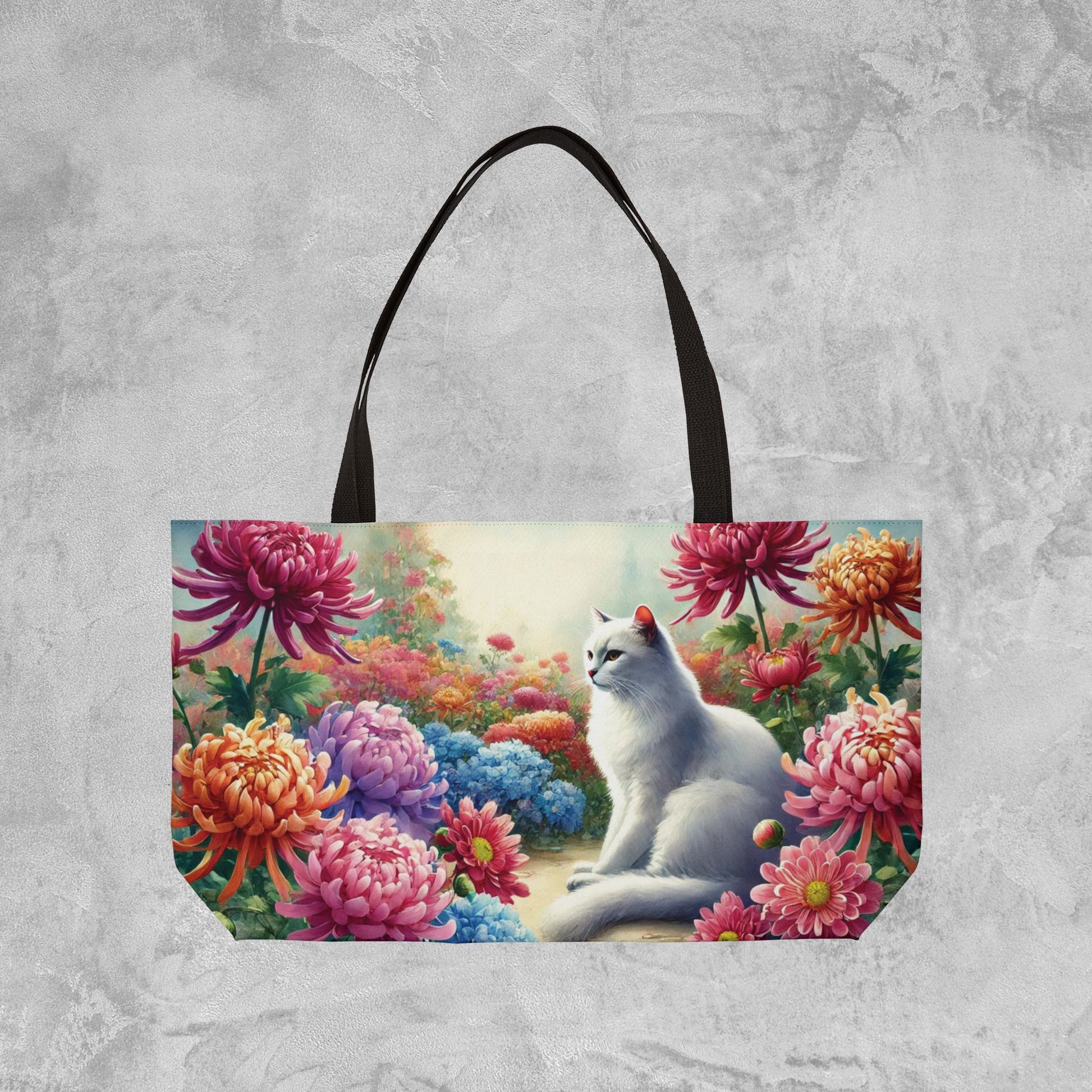 November Birth Flower - Cat Lover - Weekender Tote Bag   