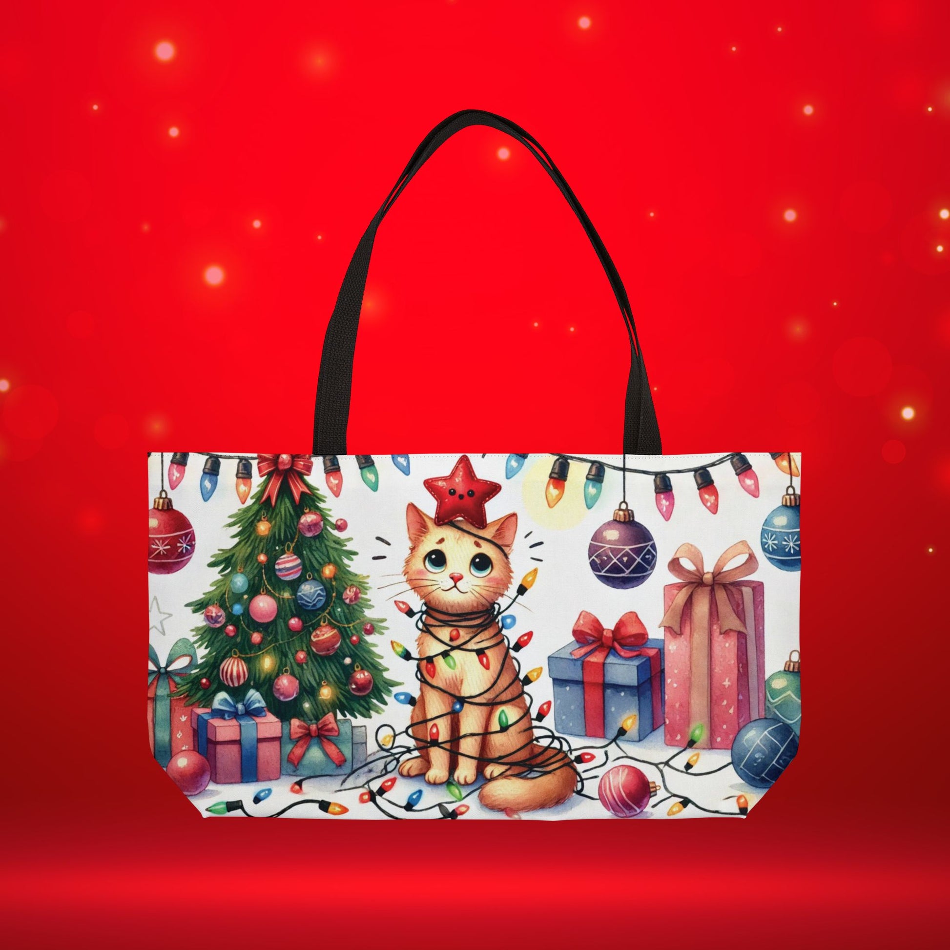 Christmas Helper- Cat Lover - Weekender Tote Bag   