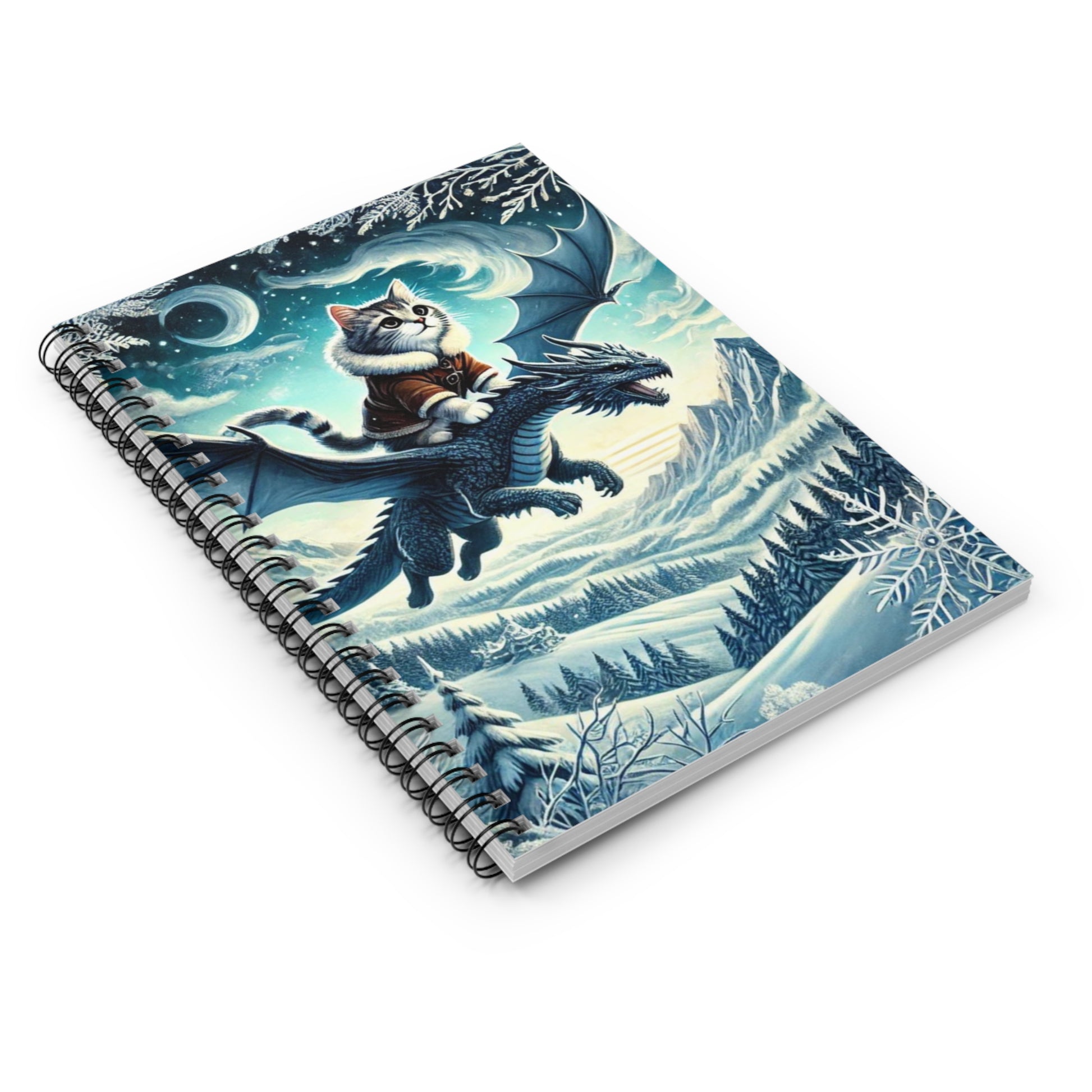 Winter Dragon Adventures - Spiral Notebook - Ruled Line   