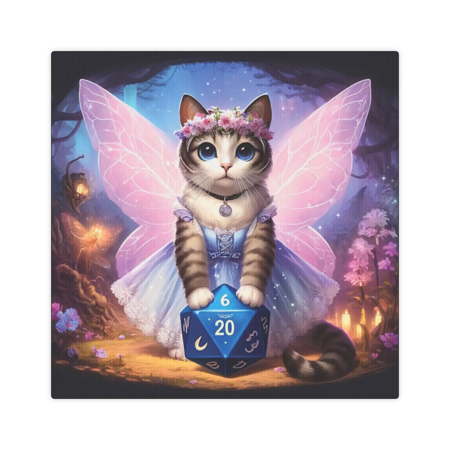 Pink Fairy Cat Dungeons and Dragons  - Wall Art Decor - Montecore PawPrints