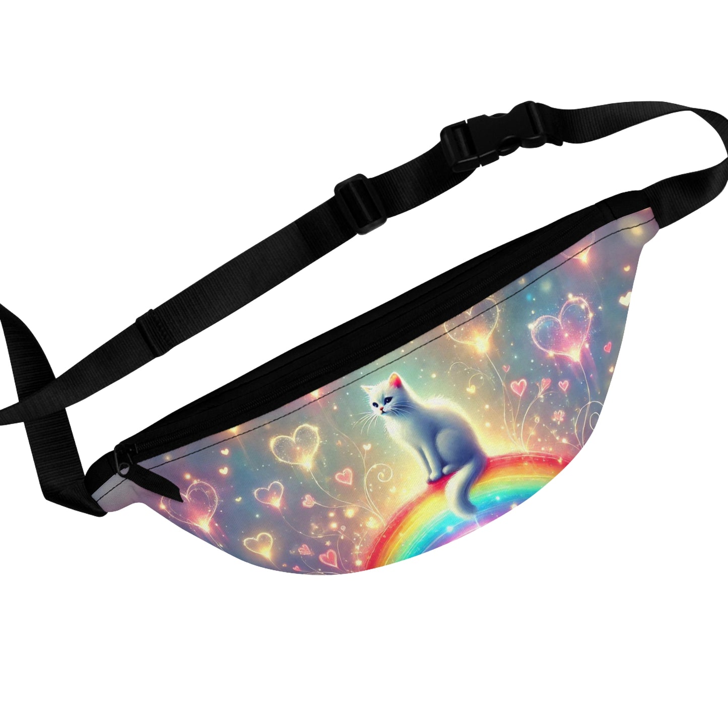 Rainbow Hearts - Cat Lover - Fanny Pack   