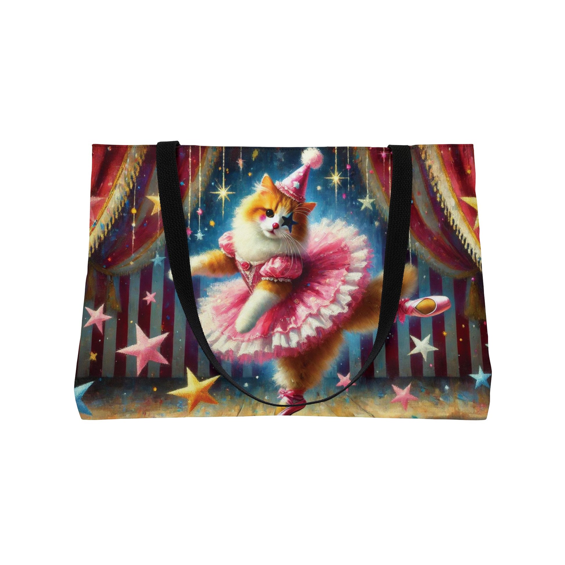 Circus Cat Clown Ballerina  - Weekender Tote Bag   