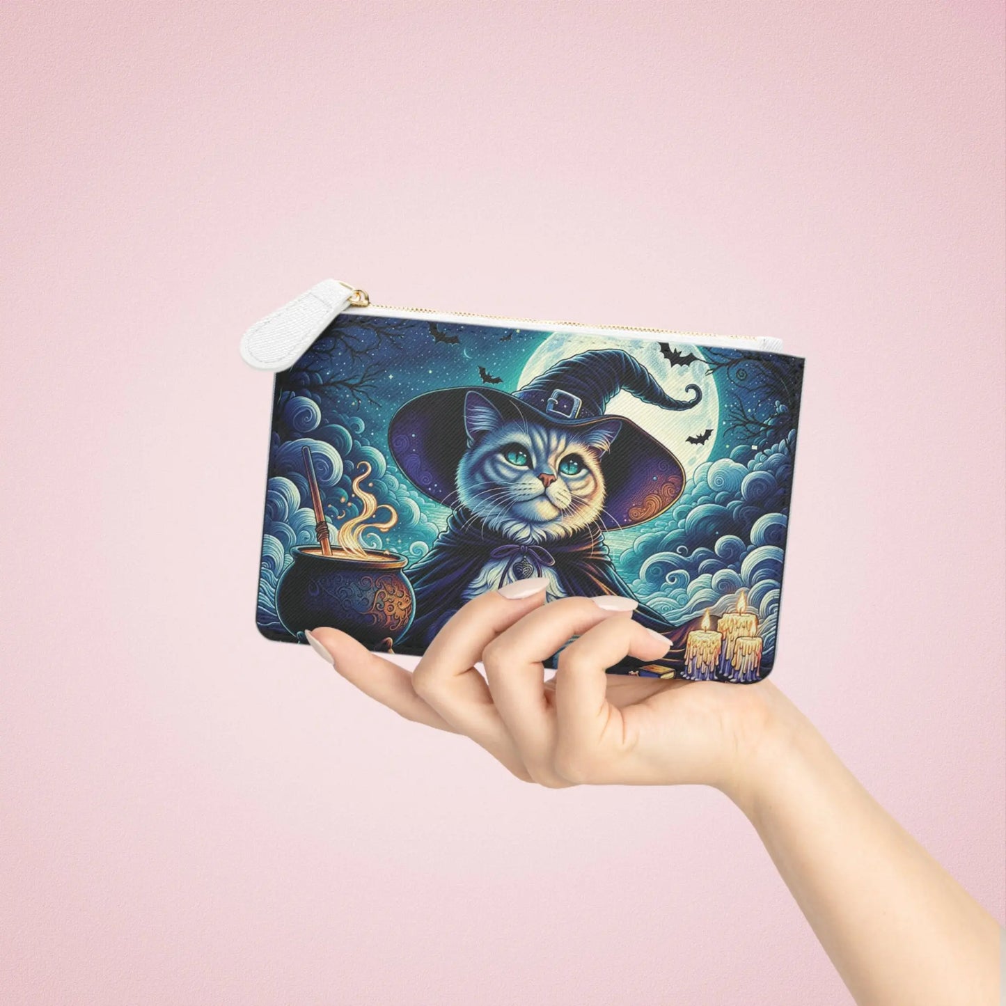 Cat Witch Potion Maker- Mini Clutch Bag   