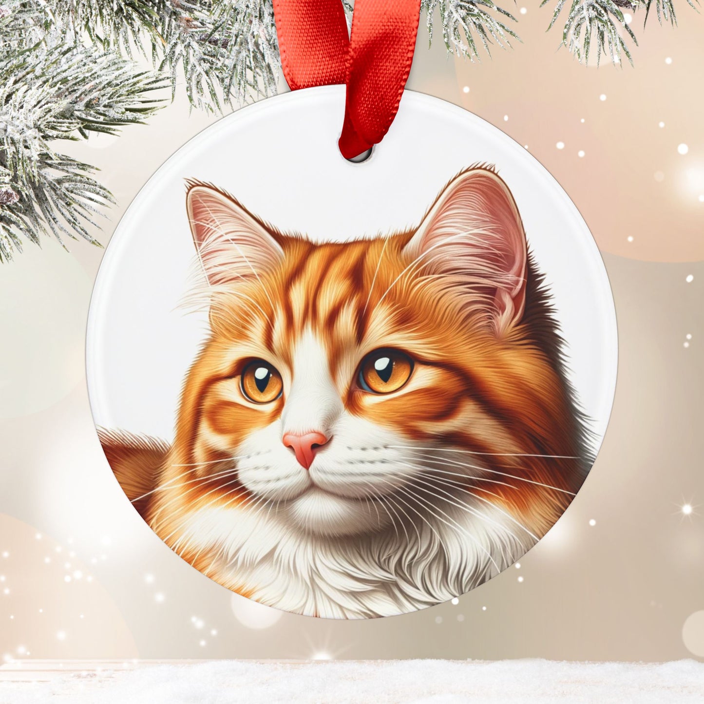 Orange Tabby Cat - Ornament   