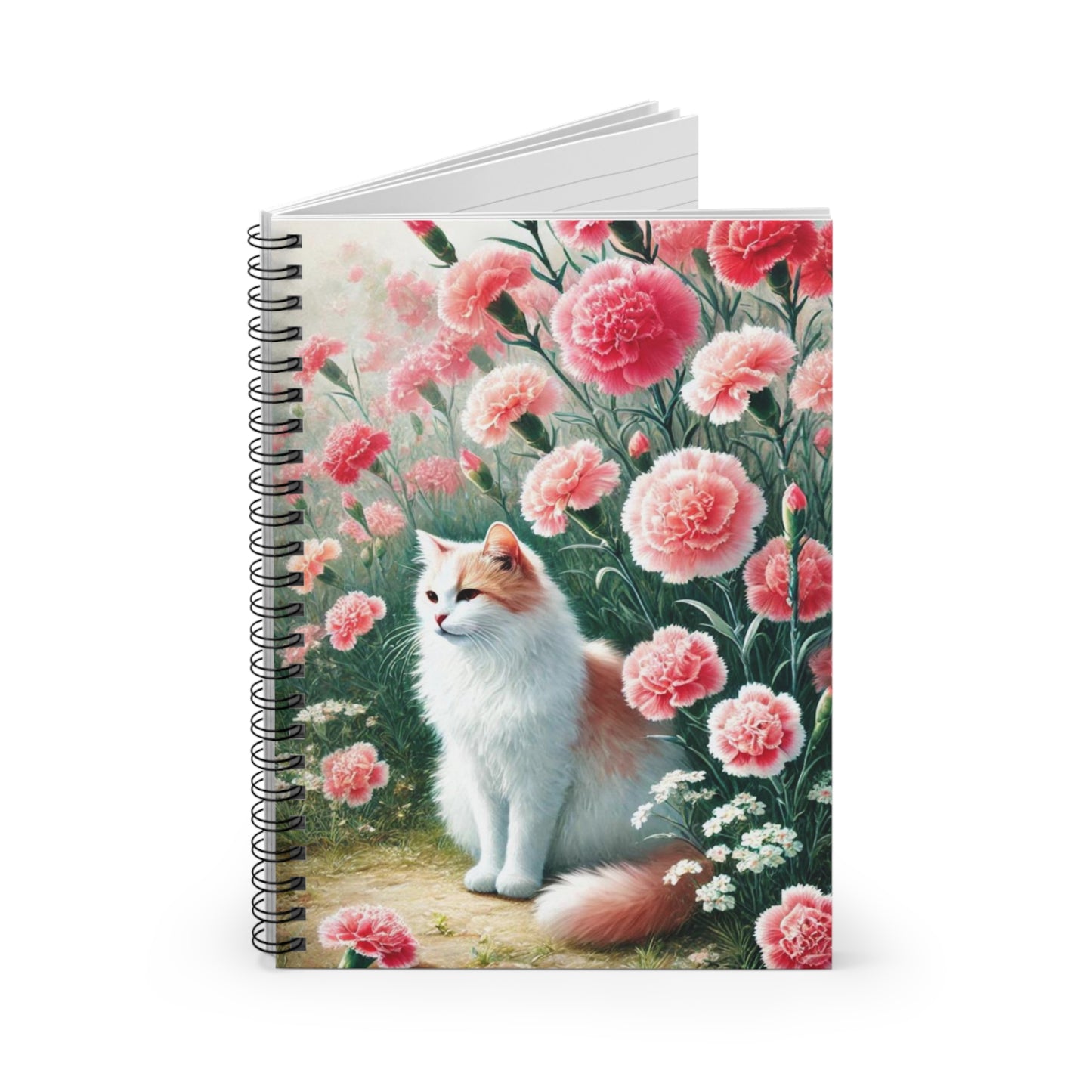 January Birth Flower - Spiral Notebook - Ruled Line   