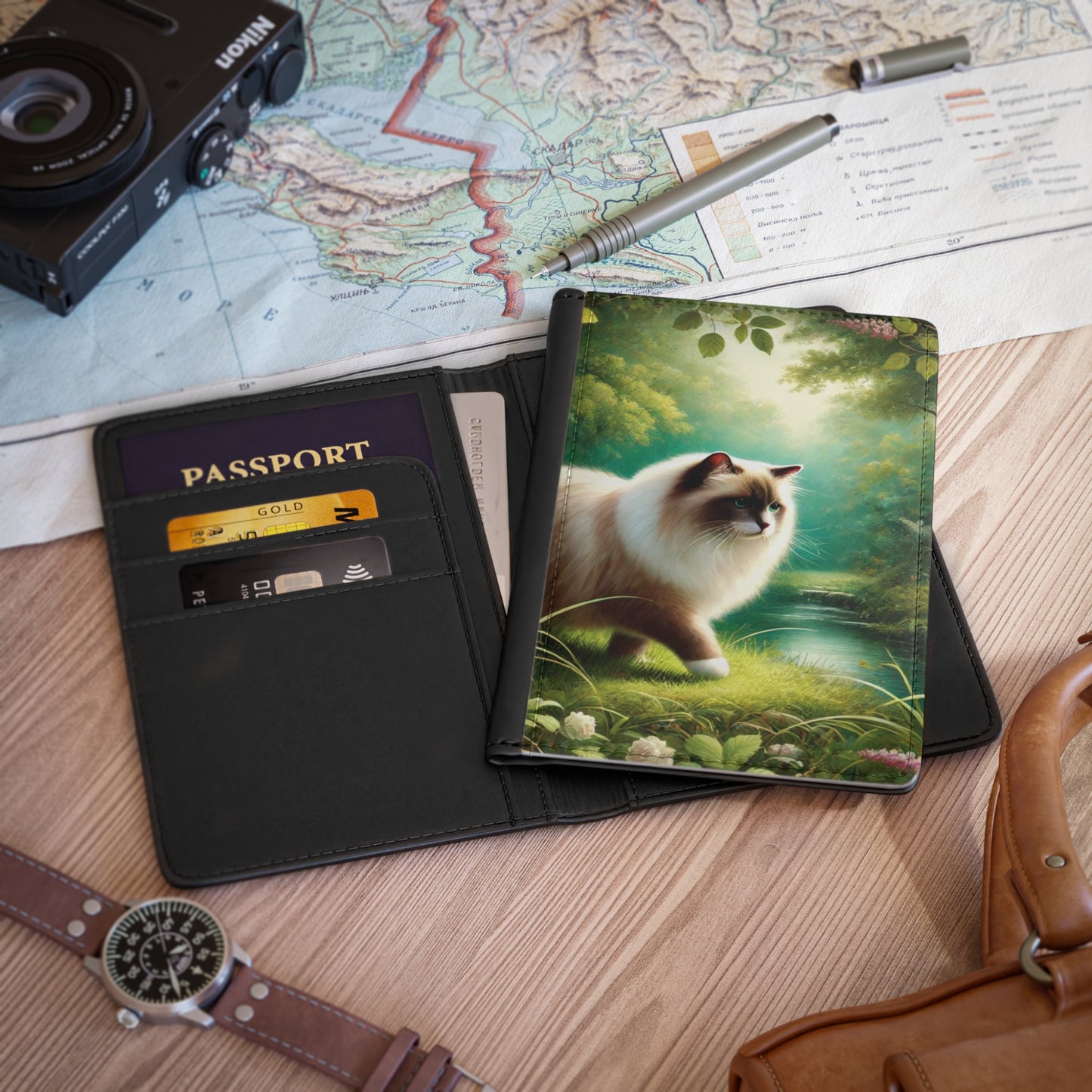 Nature Walk - Cat Lover Ragdoll - Passport Cover   