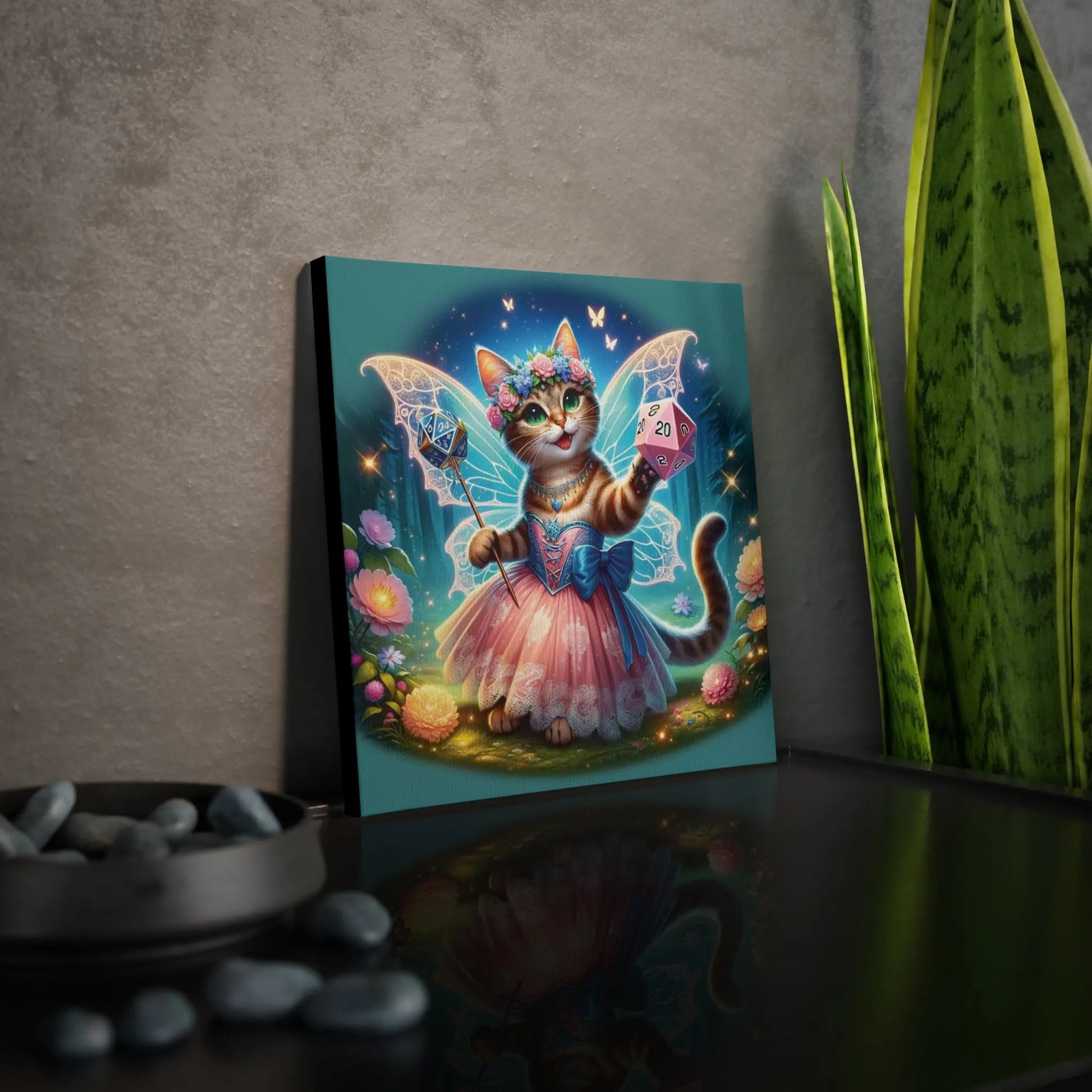 Butterfly Fairy Cat Dungeons and Dragons  - Wall Art Decor - Montecore PawPrints