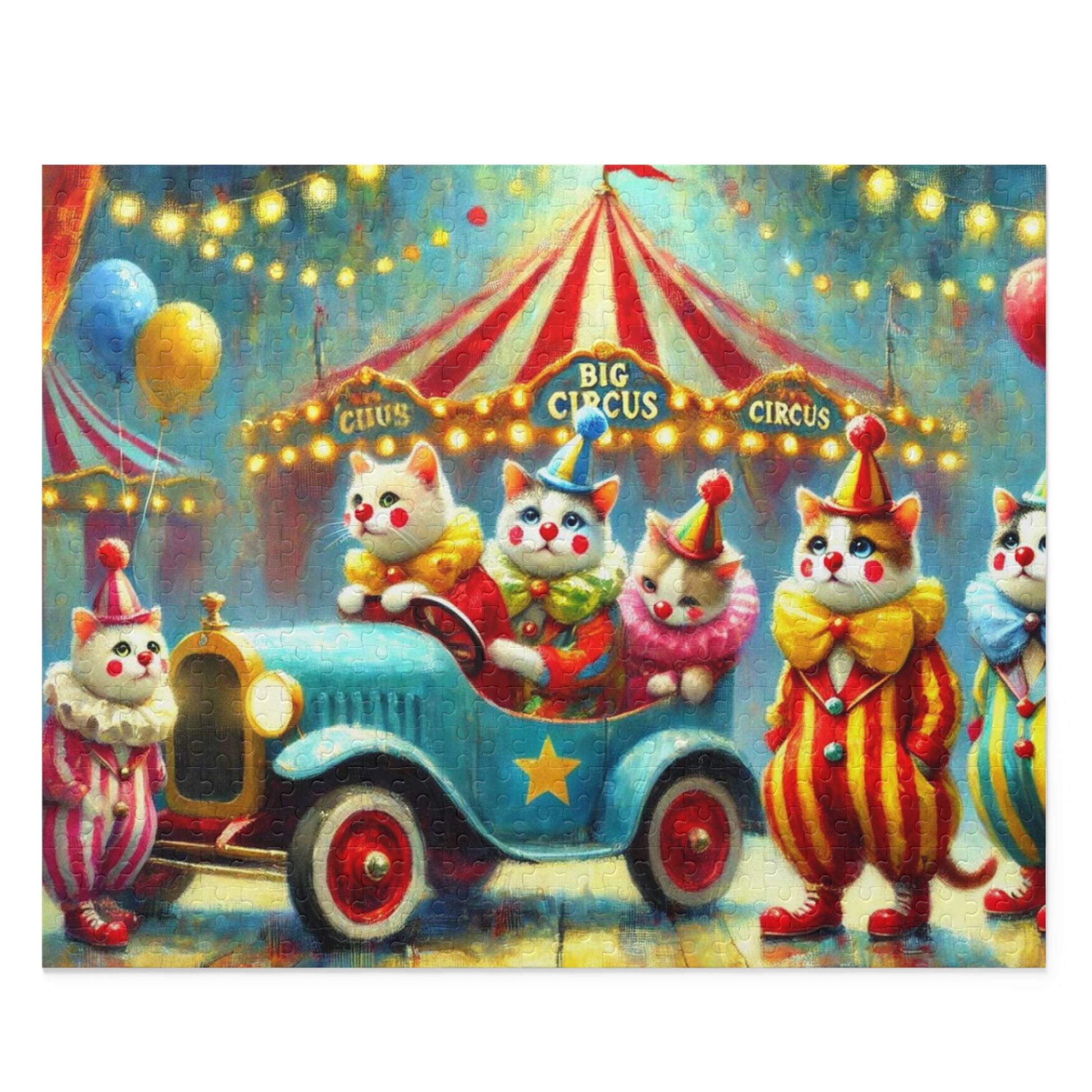 Cat Clown Circus - Cat Lover Gift 120, 252, or 500 -piece options   