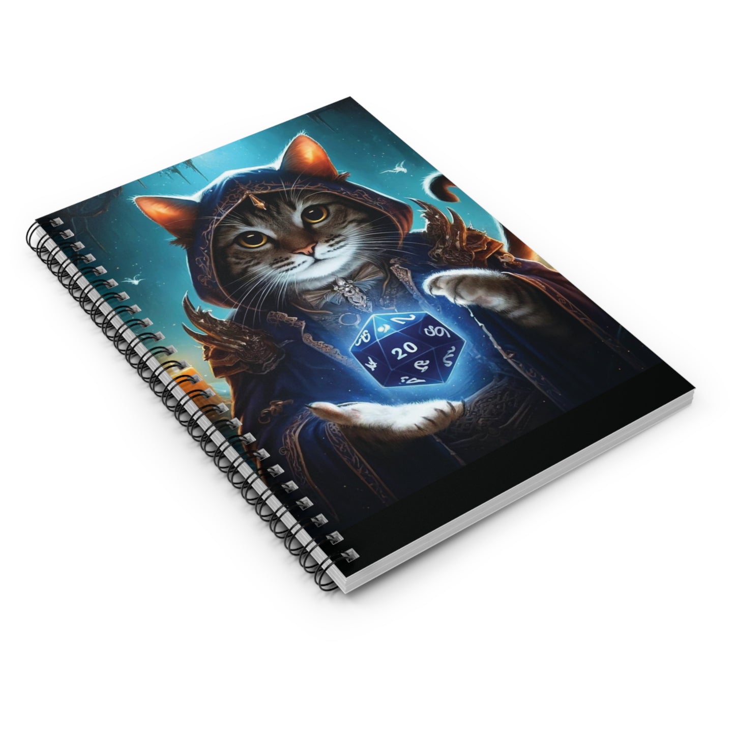 Dungeons and Dragons - Cat Sorcerer - Spiral Notebook - Ruled Line   