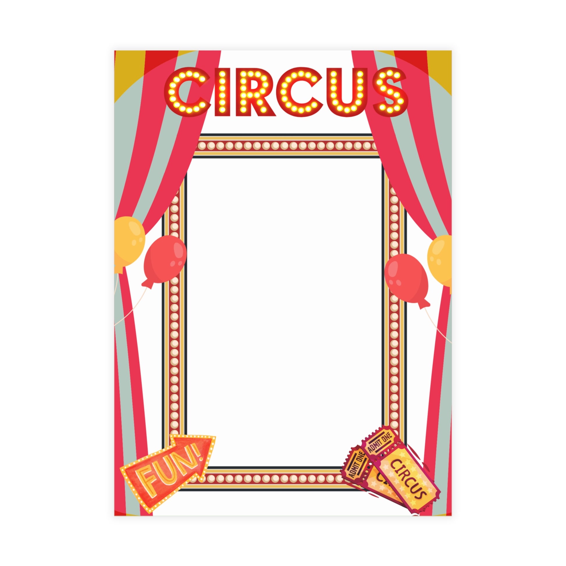 Cat Clown - Circus Party Invitation - Postcard Bundles (envelopes included)   