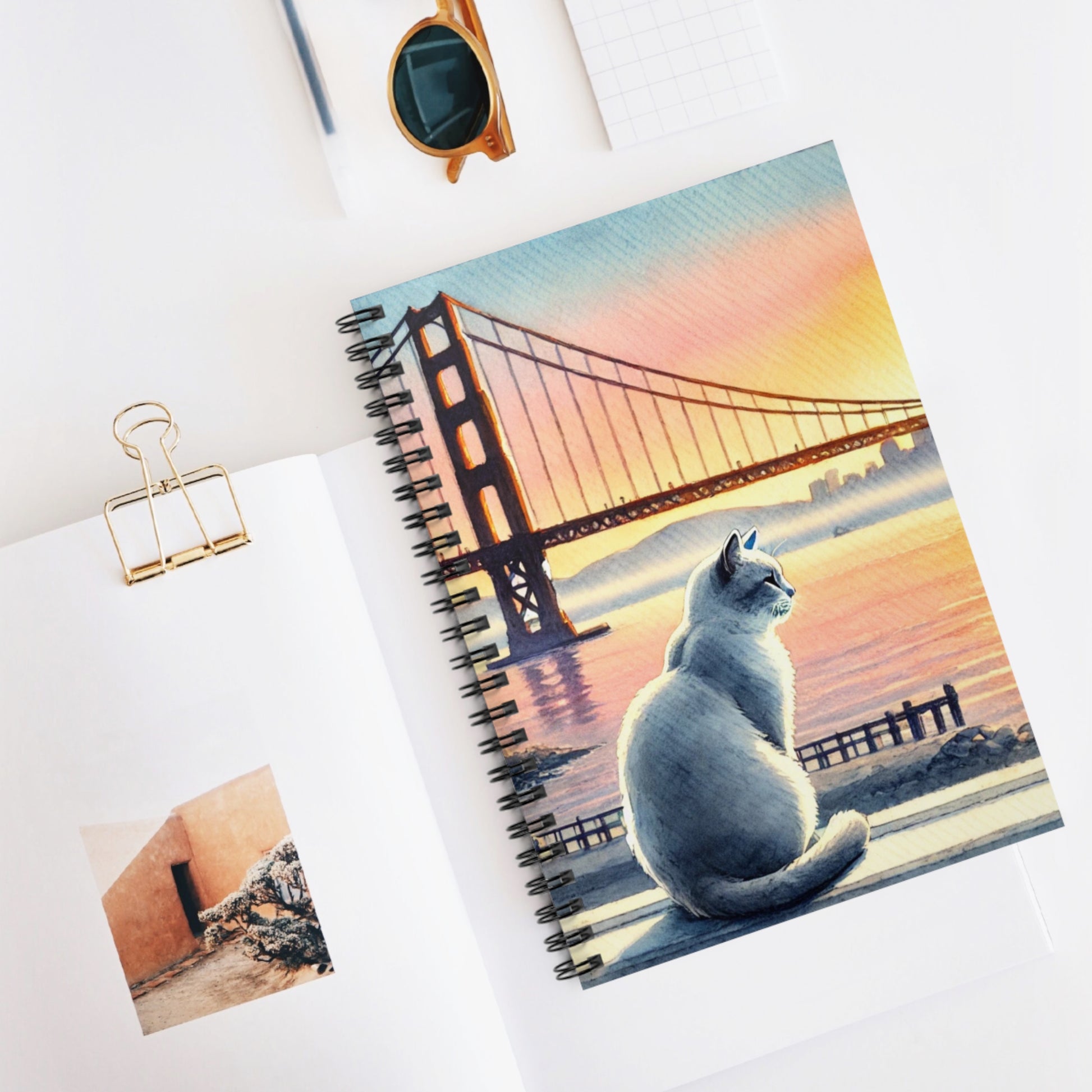 San Francisco - Cat Lover - Spiral Notebook - Ruled Line   