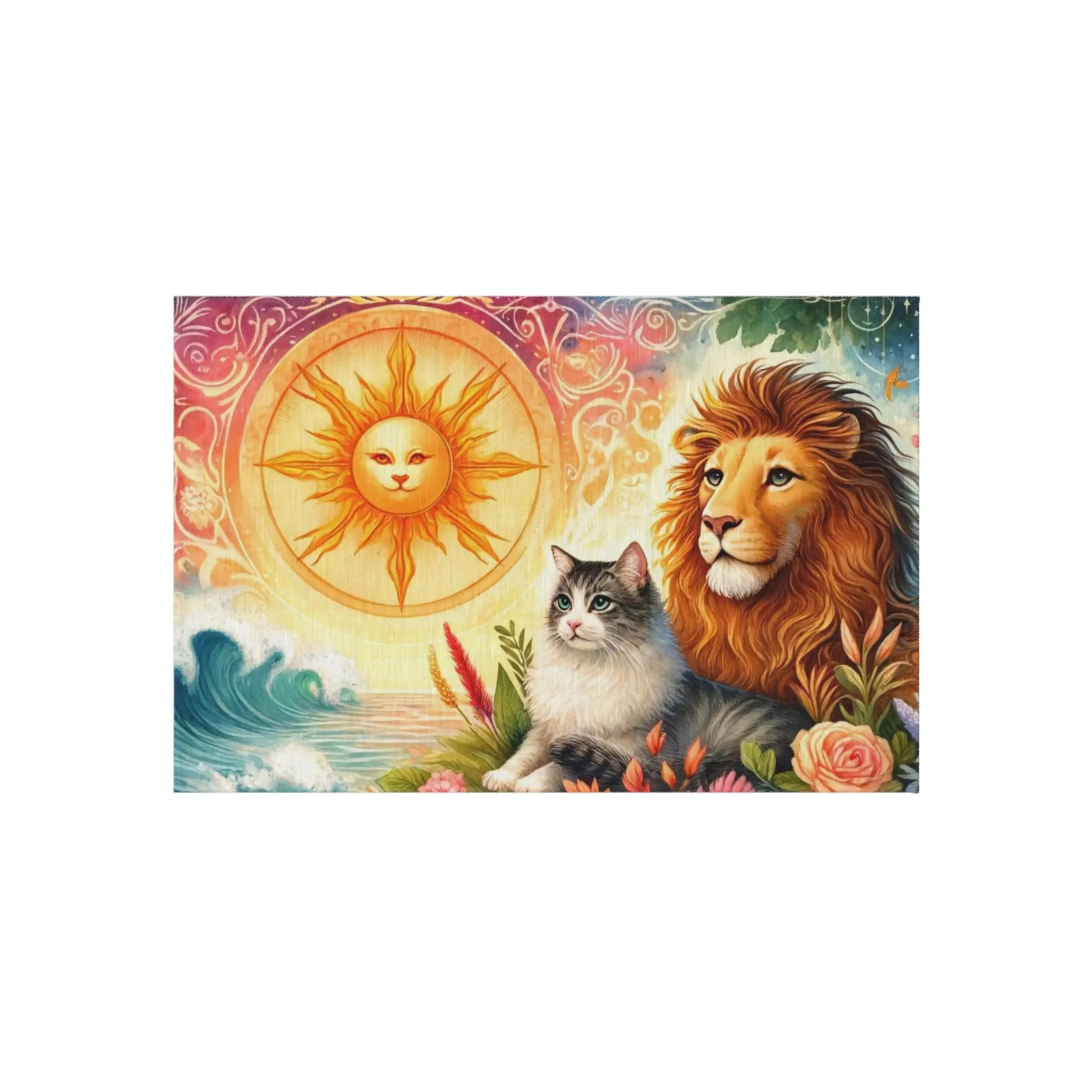 Leo Zodiac - Cat Lover - Indoor/Outdoor Rug   