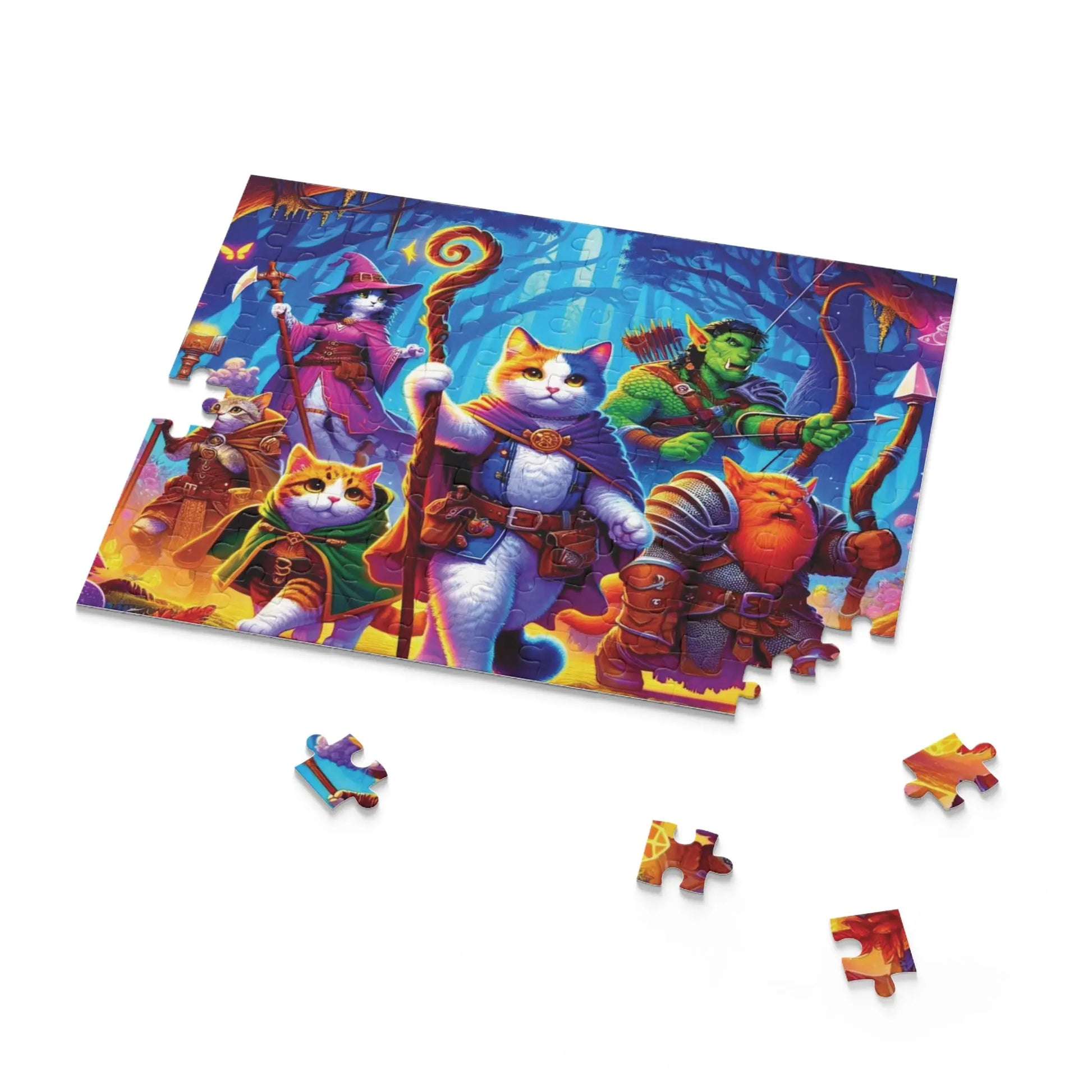 Dungeons and Dragons Adventure - Cat Lover Jigsaw Puzzle (120, 252, 500-Piece) - Montecore PawPrints