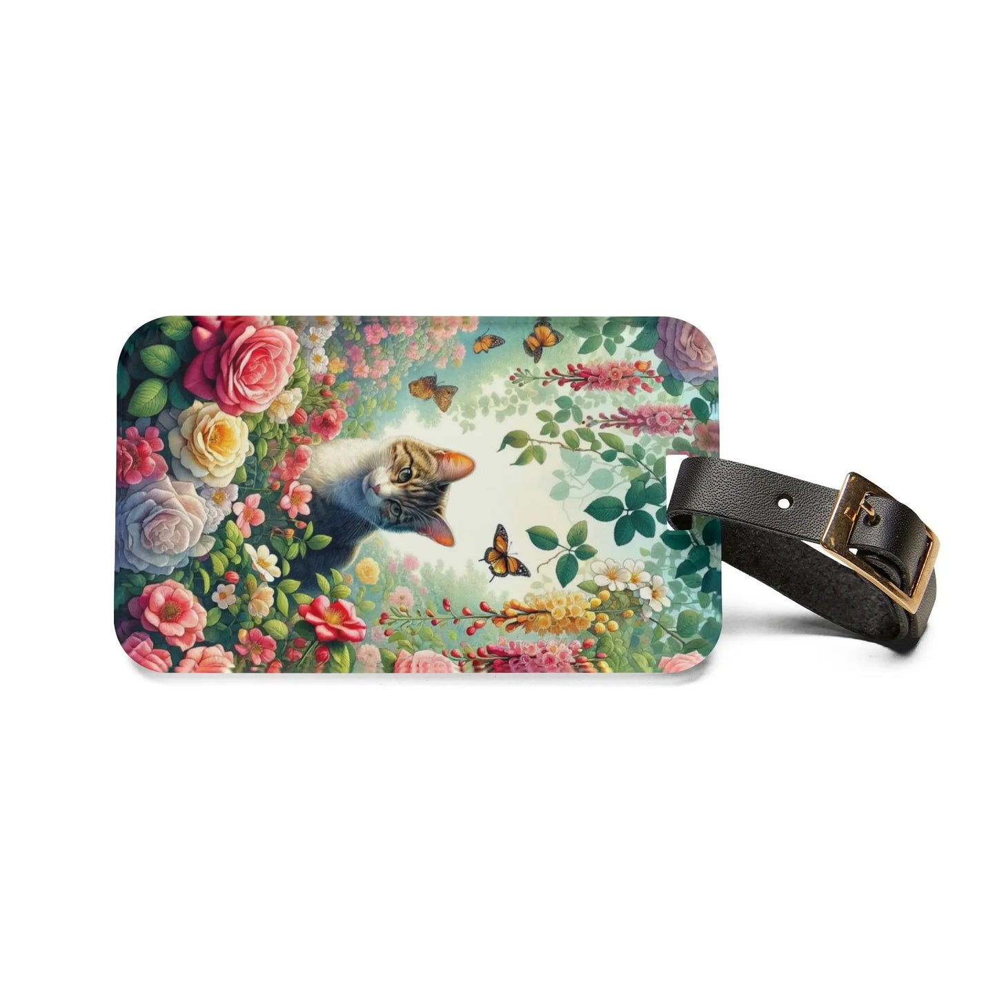 June Birth Flower - Rose and Honey Suckle - Luggage Tag - Montecore PawPrints