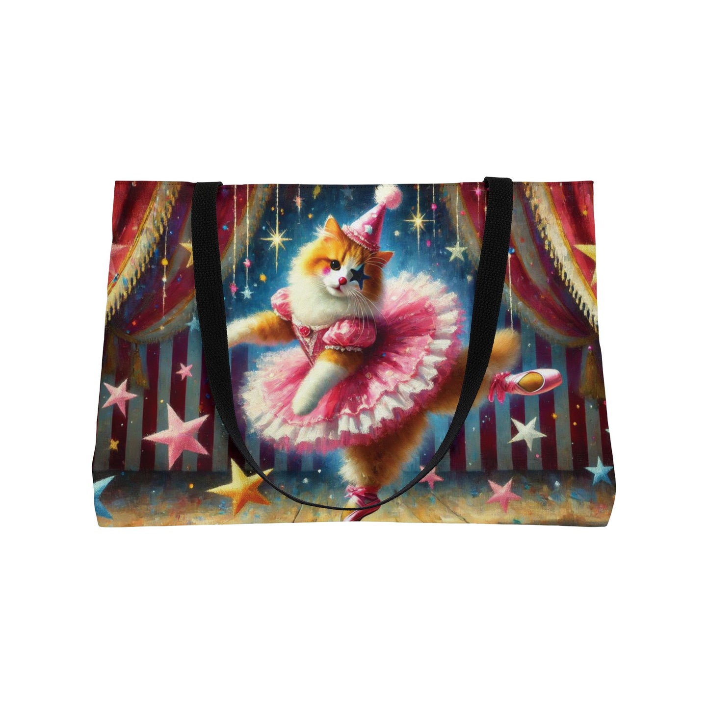 Circus Cat Clown Ballerina  - Weekender Tote Bag   