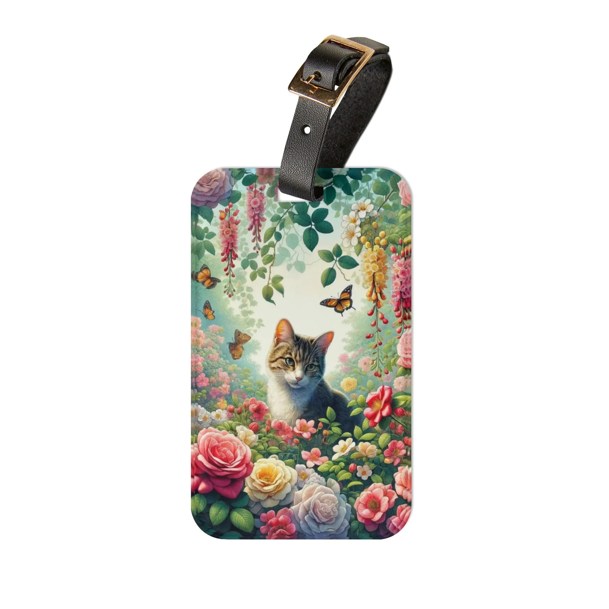 June Birth Flower - Rose and Honey Suckle - Luggage Tag - Montecore PawPrints