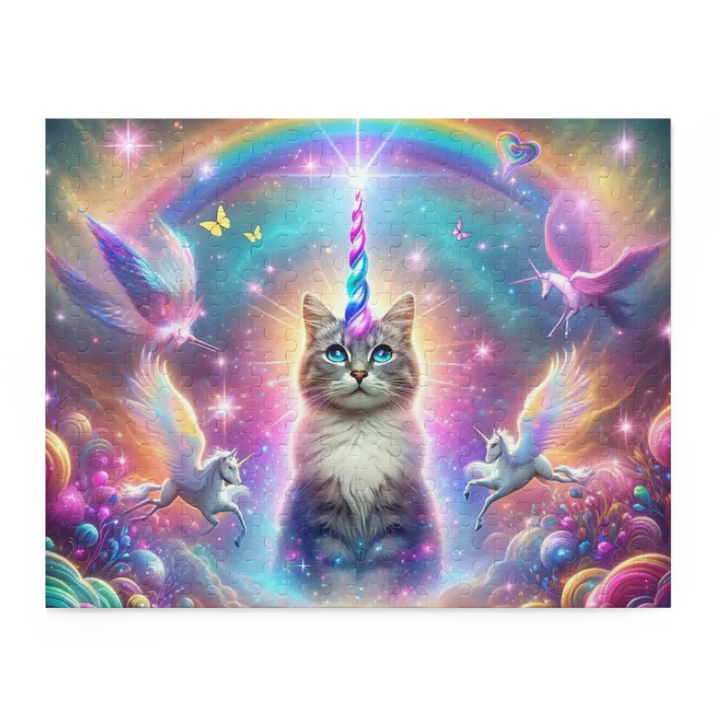 Rainbow Caticorn - Cat Unicorn - Jigsaw Puzzle (120, 252, 500-Piece) - Montecore PawPrints