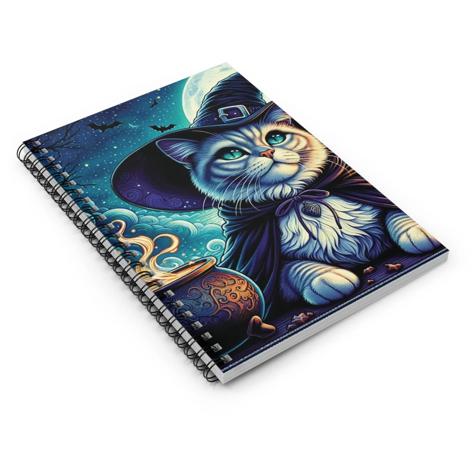 Witchy Cat Magic Potion Maker - Spiral Notebook - Ruled Line - Montecore PawPrints