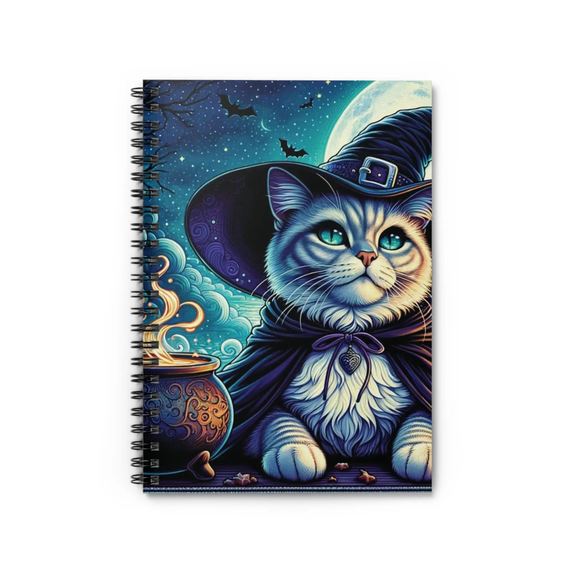 Witchy Cat Magic Potion Maker - Spiral Notebook - Ruled Line - Montecore PawPrints