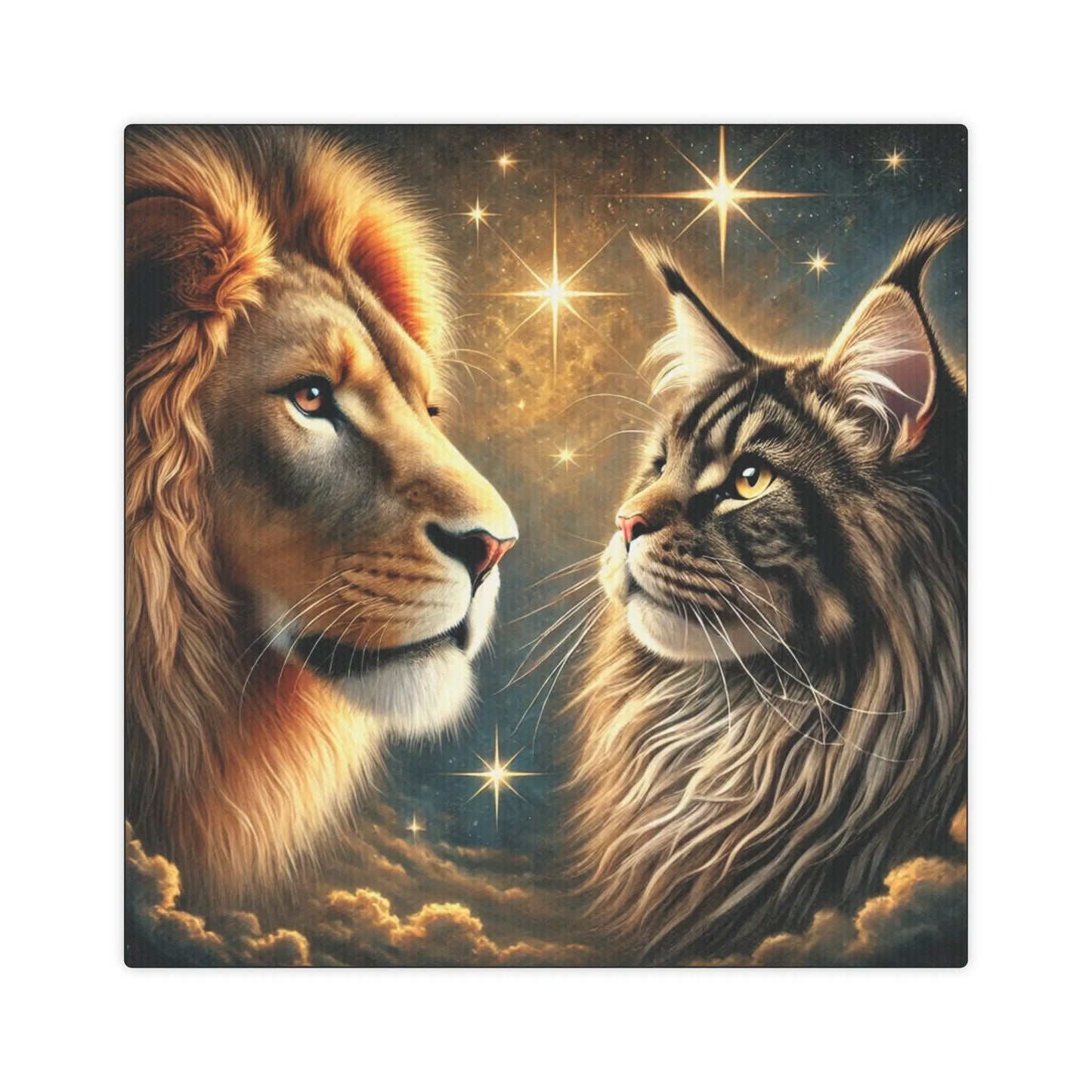 Leo Lion - Maine Coon - Wall Art Decor 8x8   