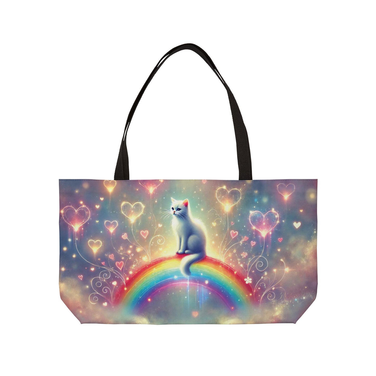 Rainbow Heart - Cat Lover - Weekender Tote Bag   