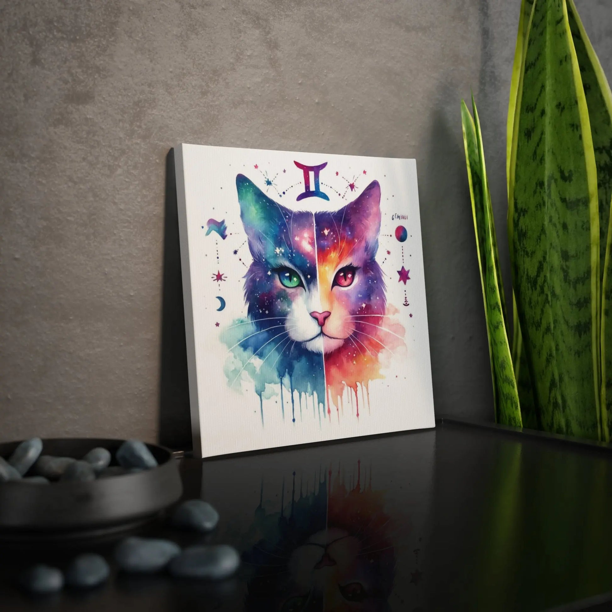 Gemini Zodiac - Cat Lover - Wall Art Decor   