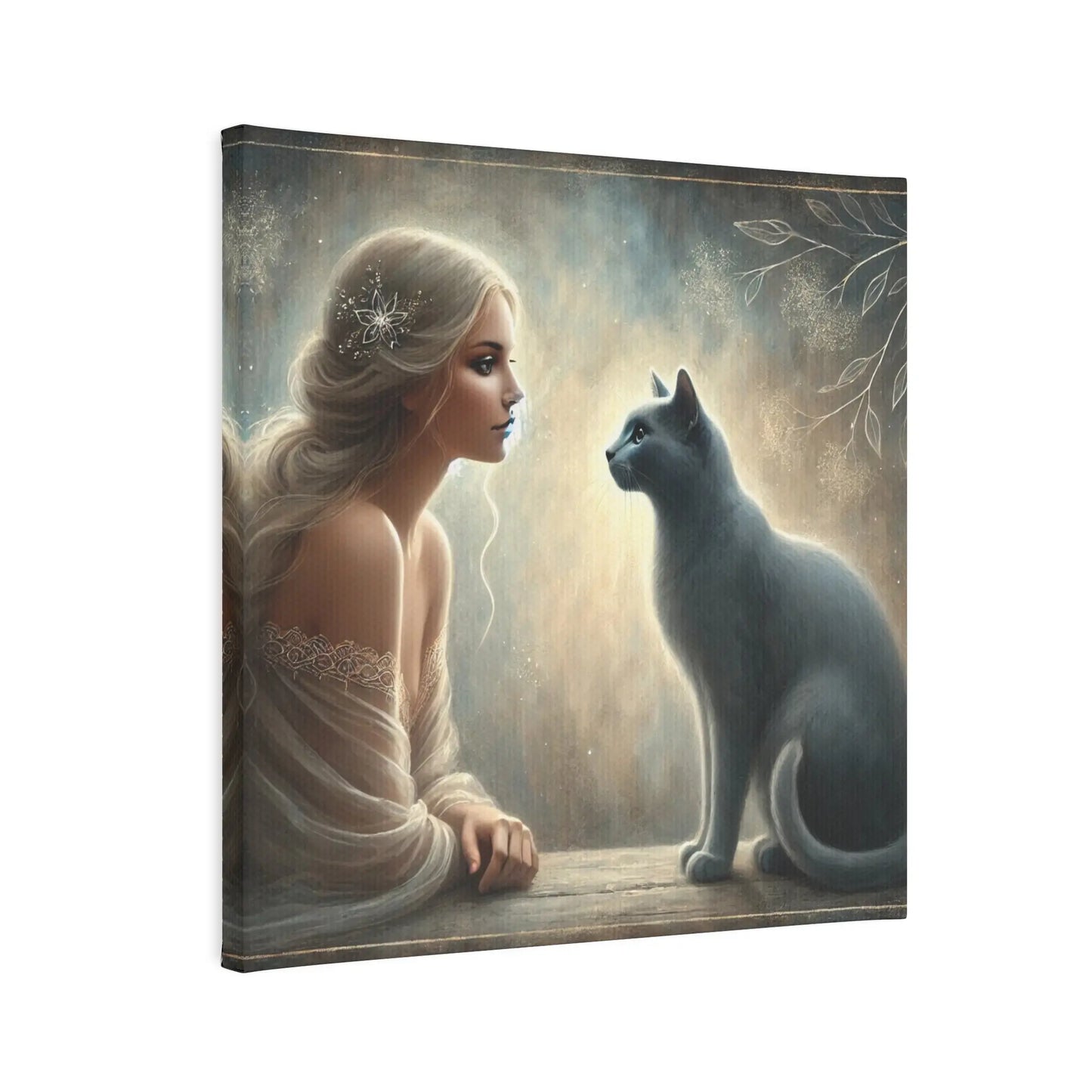 Virgo - Russian Blue - Cat Lover - Wall Art Decor 8x8   