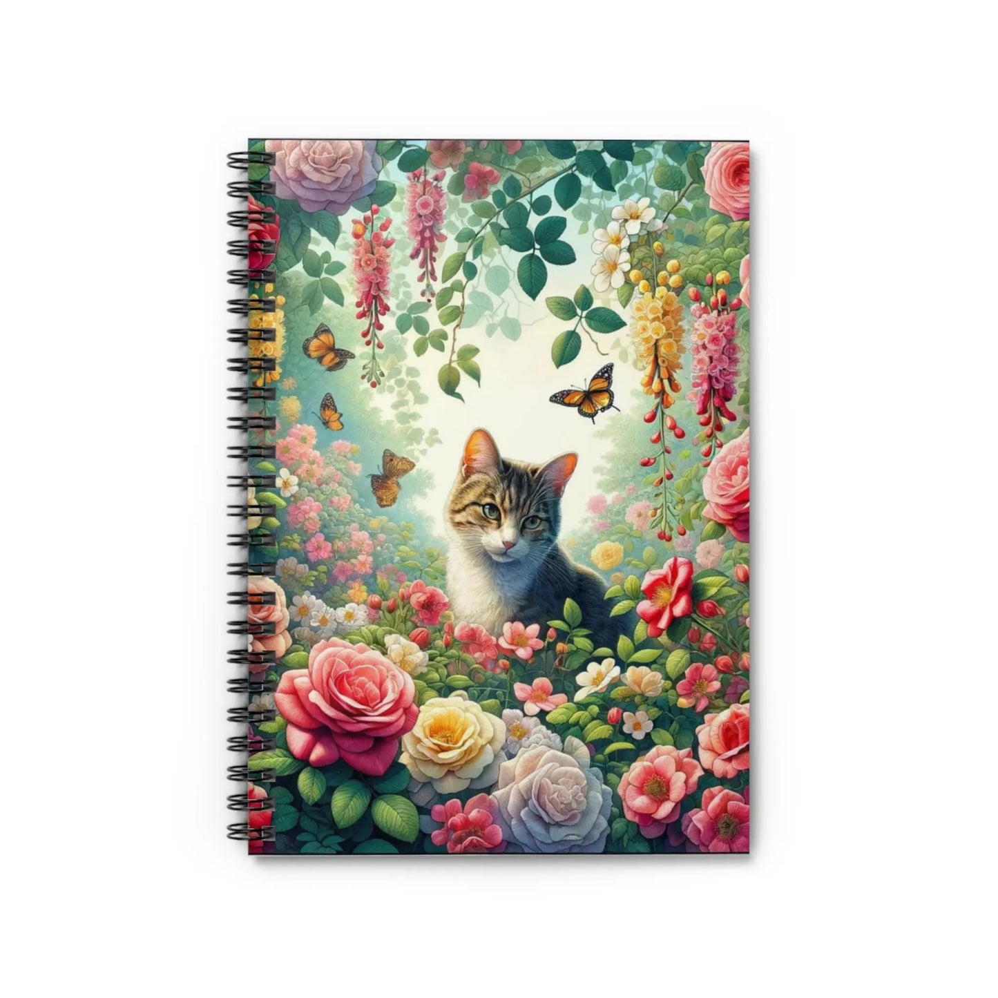 June Birthday Flowers - Spiral Notebook - Ruled Line - Montecore PawPrints