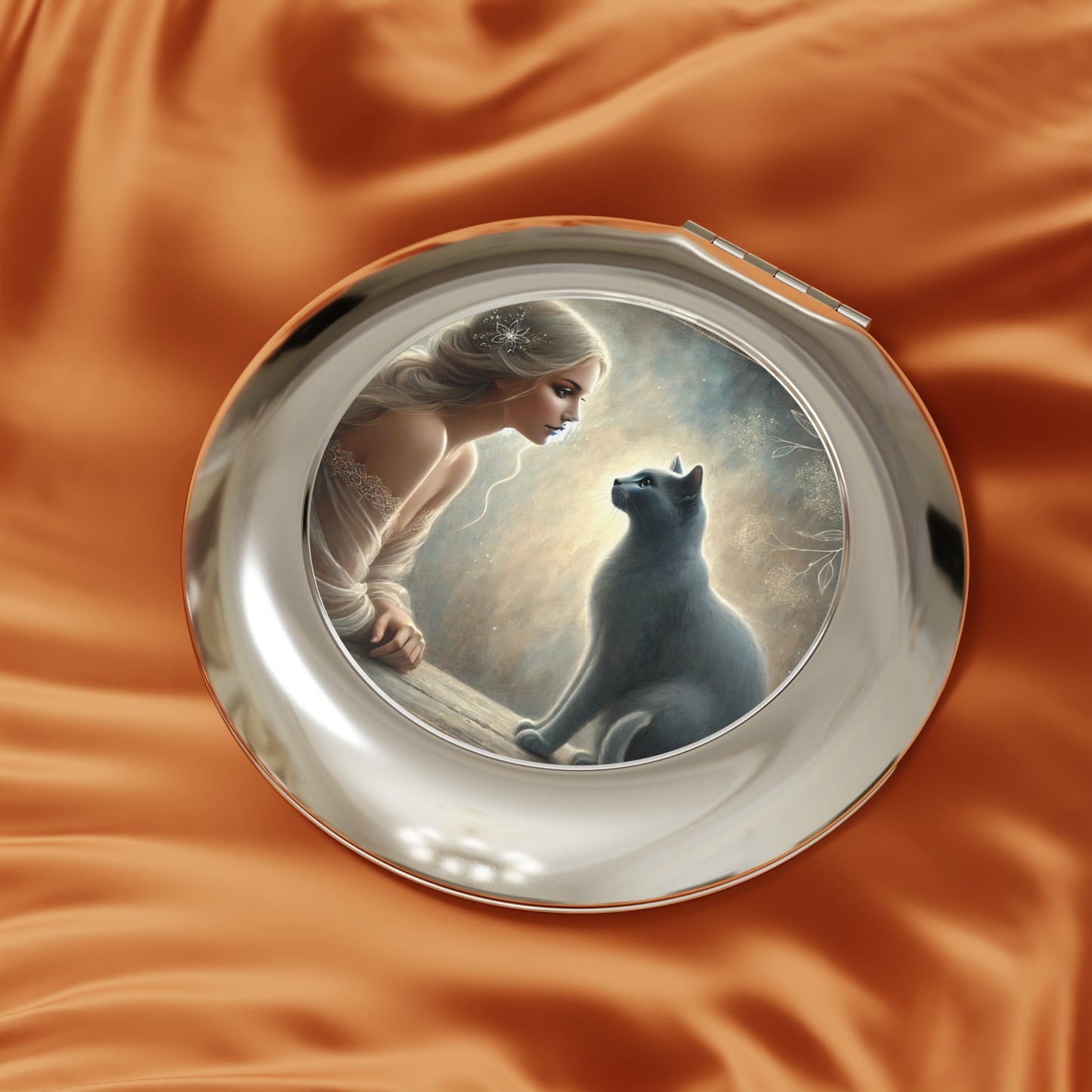 Virgo - Cat Lover - Compact Travel Mirror   