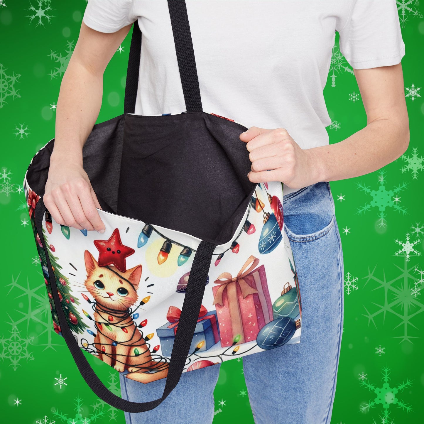 Christmas Helper- Cat Lover - Weekender Tote Bag   