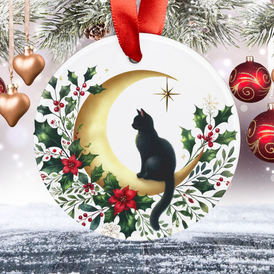 Winter Moon - Cat Lover - Ornament   