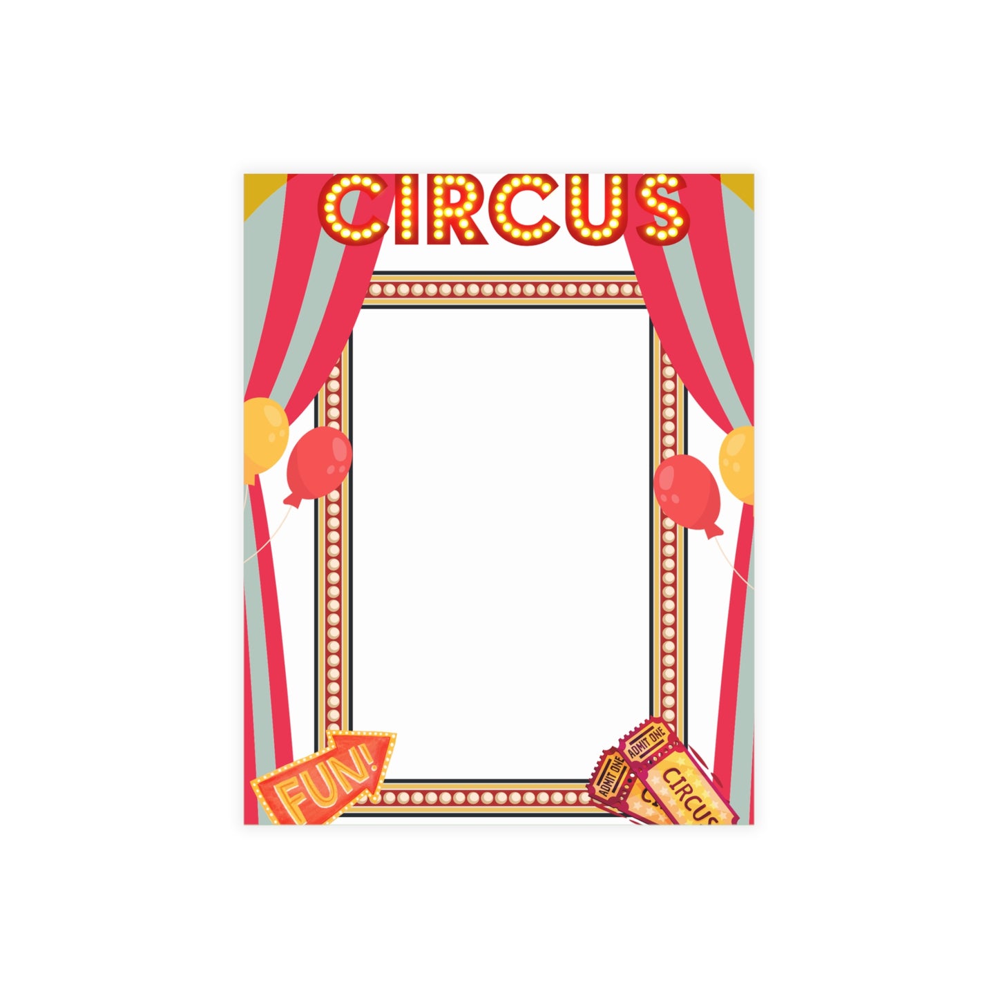 Cat Clown - Circus Party Invitation - Postcard Bundles (envelopes included)   