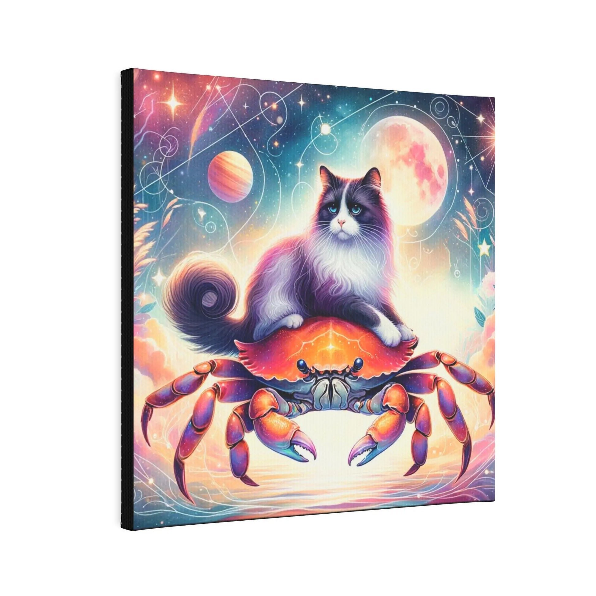 Cancer Crab Zodiac - Cat Lover - Wall Art Decor   