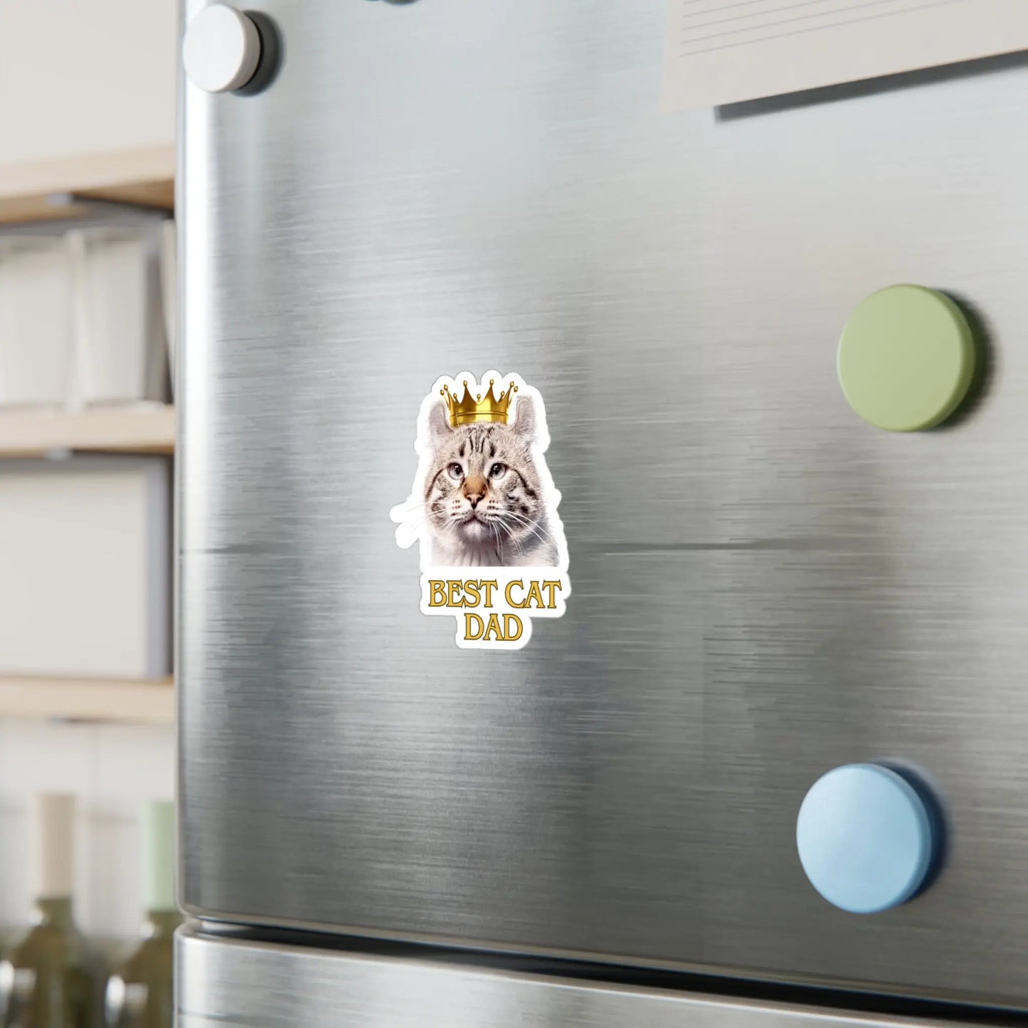 Best Cat Dad Sticker - Montecore PawPrints