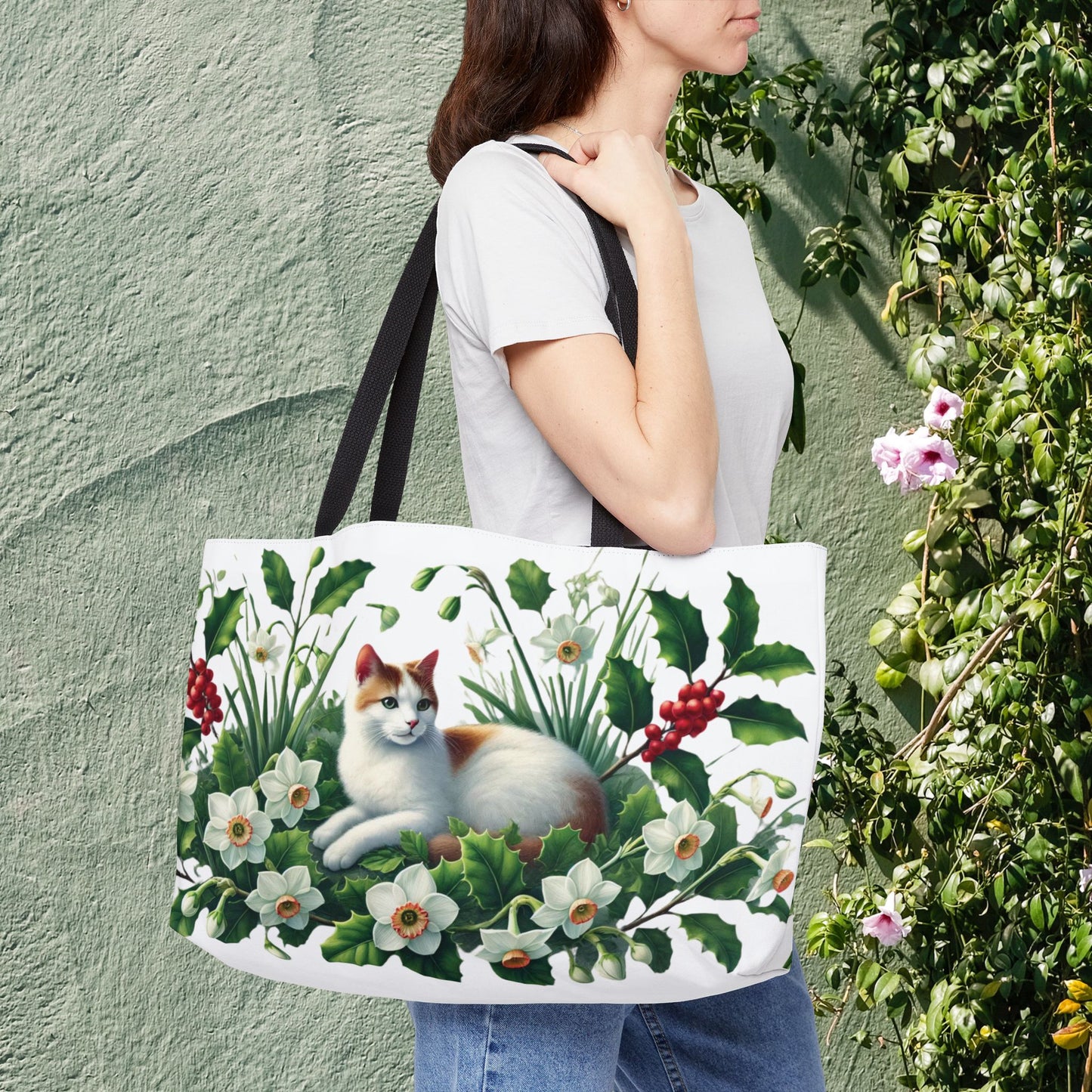 December Birth Flower - Cat Lover - Weekender Tote Bag   