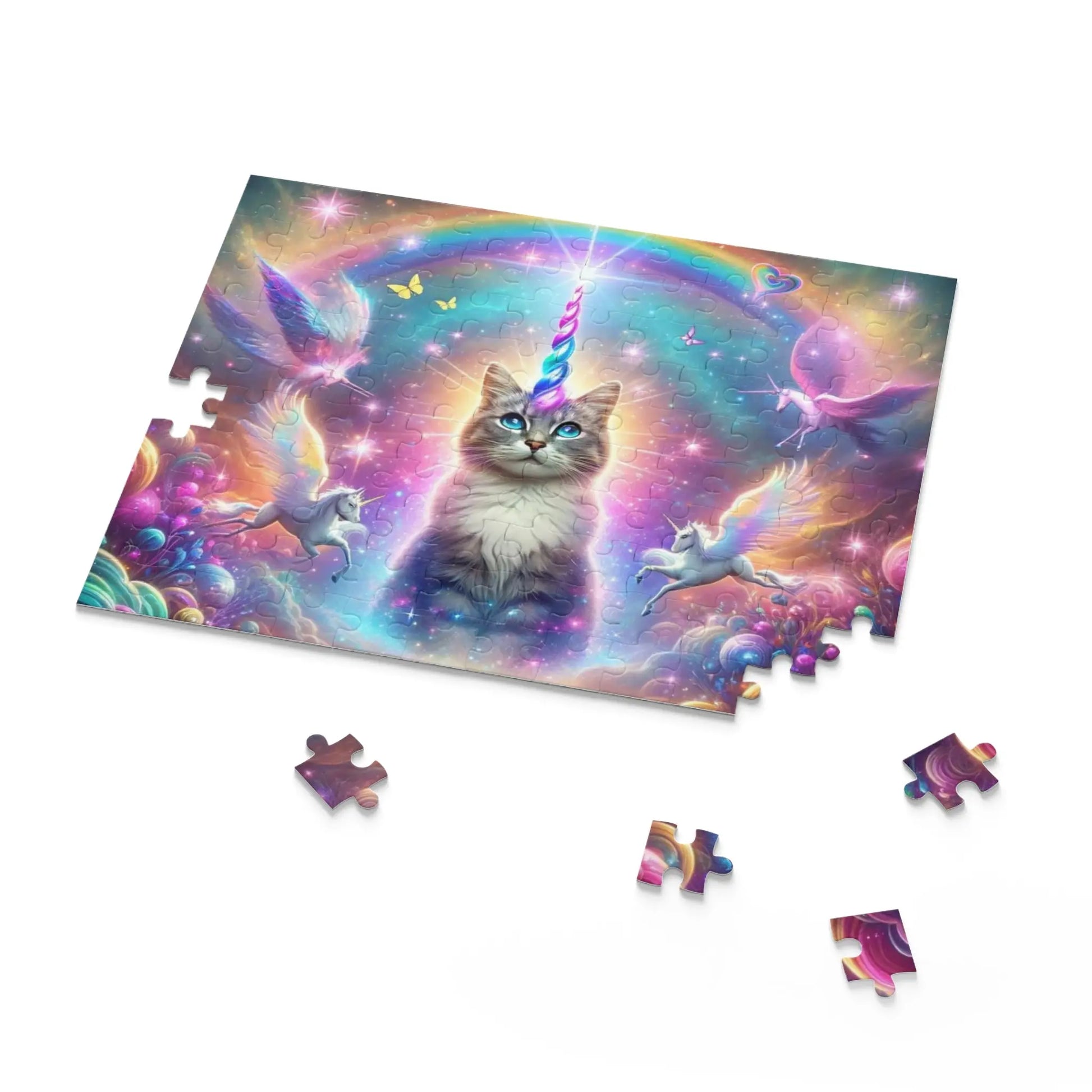 Rainbow Caticorn - Cat Unicorn - Jigsaw Puzzle (120, 252, 500-Piece) - Montecore PawPrints